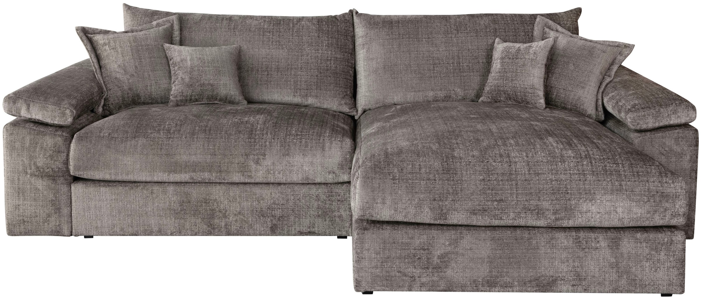 Home affaire Ecksofa »Soft&Cosy XXL L-Form, B: 303 cm«, Mega-Sofa, Cord oder Chenille-Struktur, mit Federkern & 4 Zierkissen
