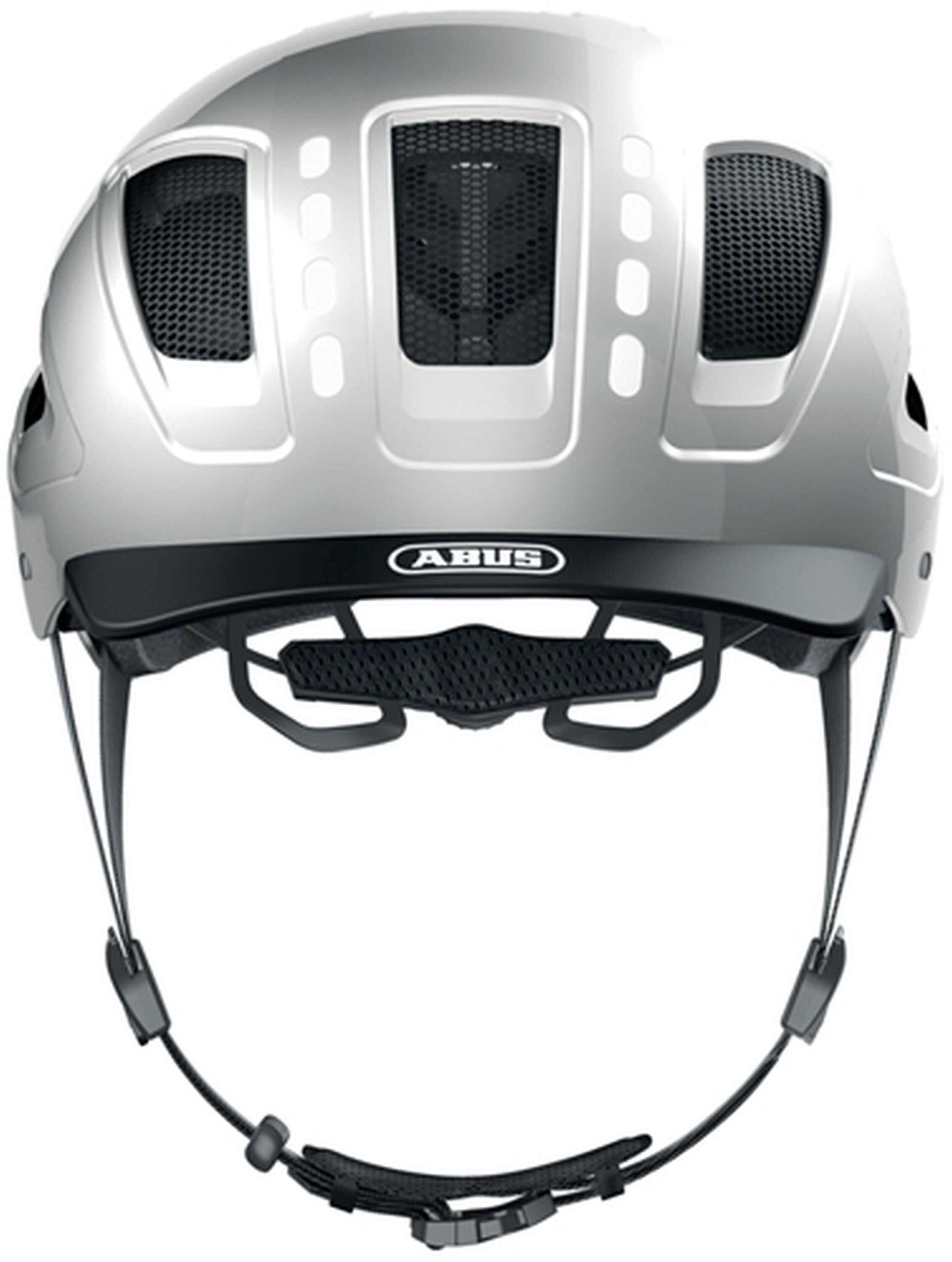 ABUS Fahrradhelm »Fahrradhelm "Hyban 2.0 LED" silber«