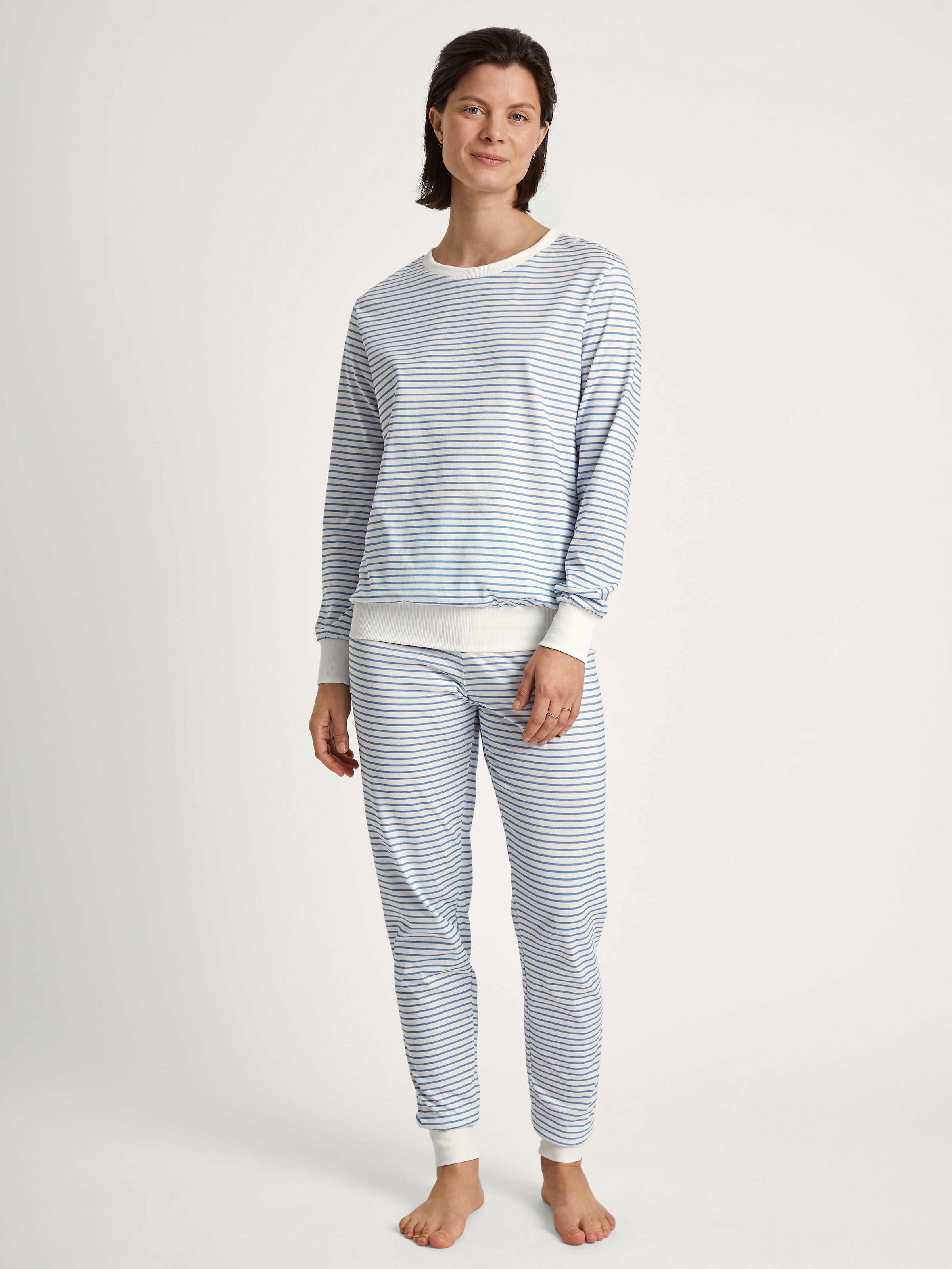 Pyjama »Cotton Stripes«, (2 tlg.), mit weichen Rippbündchen an den Abschlüssen