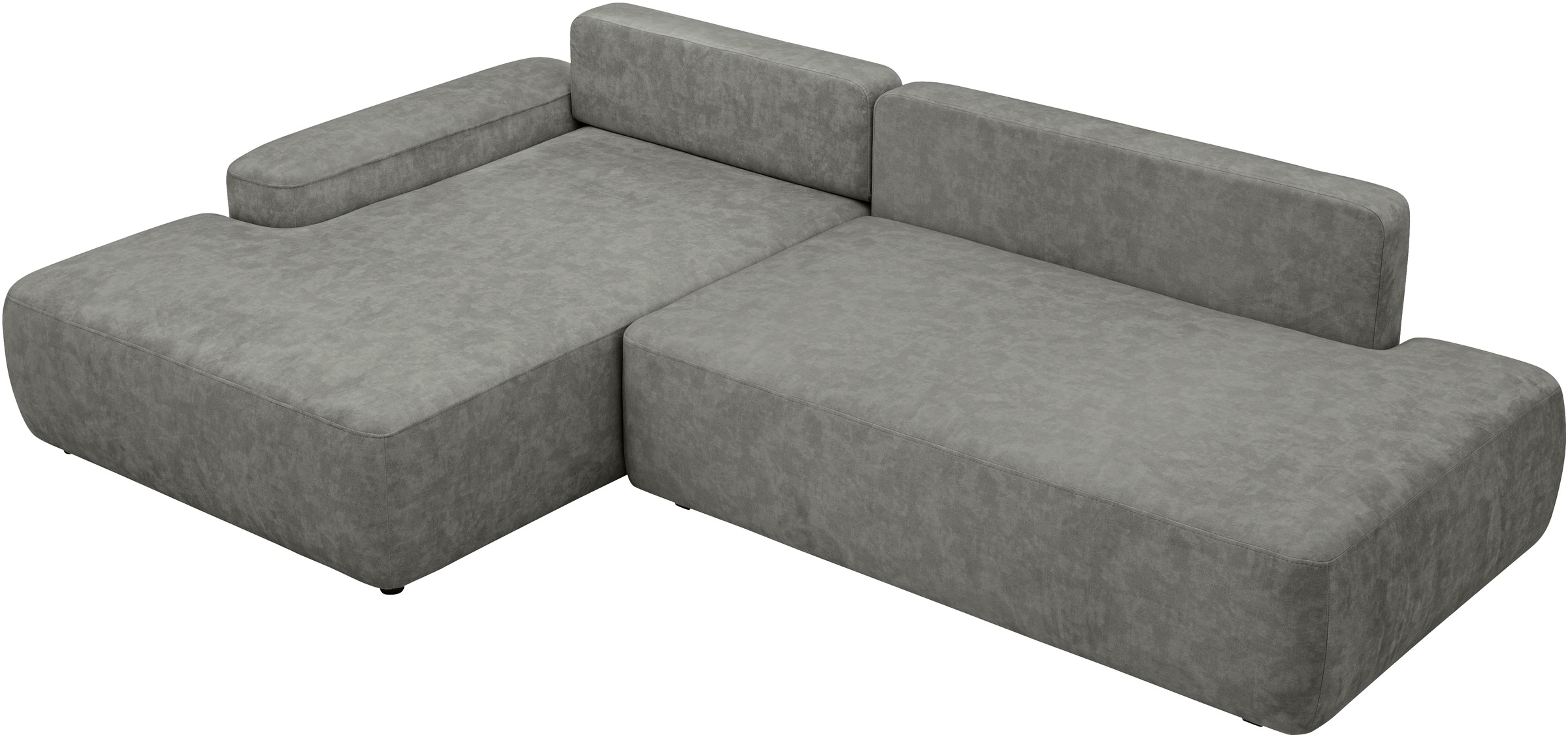 INOSIGN Ecksofa »TORGE, Schlafsofa Cord, Samtvelours u. Strukur fein, Couch in L-Form«, Schlaffunktion und Bettkasten, Liegefläche: 210x125 cm, neues Design