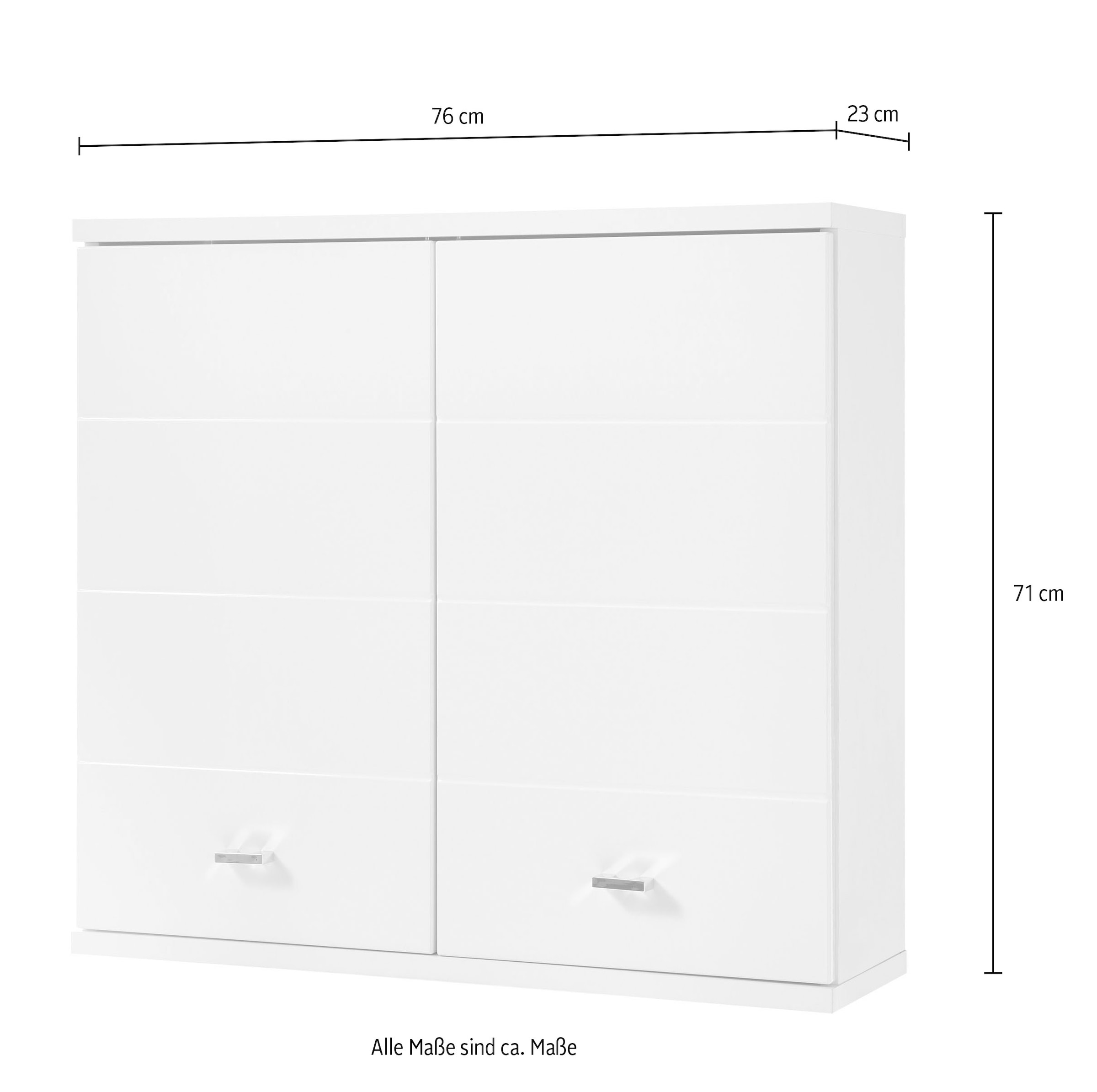 BASIC by Balculina Hängeschrank »Pool, Badezimmerschrank BxHxT 76x71x23« 1 Stk. tlg. Breite 76cm, Tür L/R montierbar