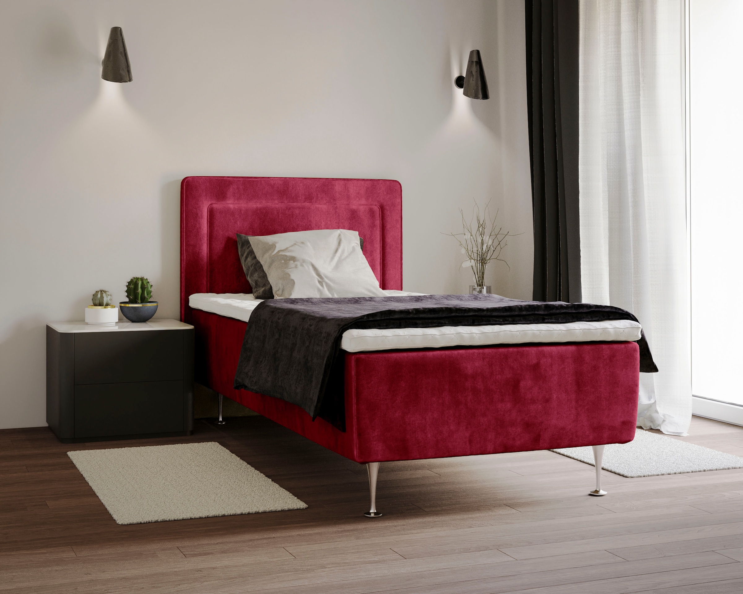 INOSIGN Boxspringbett »Hacer«, Topper, H2 oder H3 und in Breiten 70,80,90,120,140,160,180 wählbar