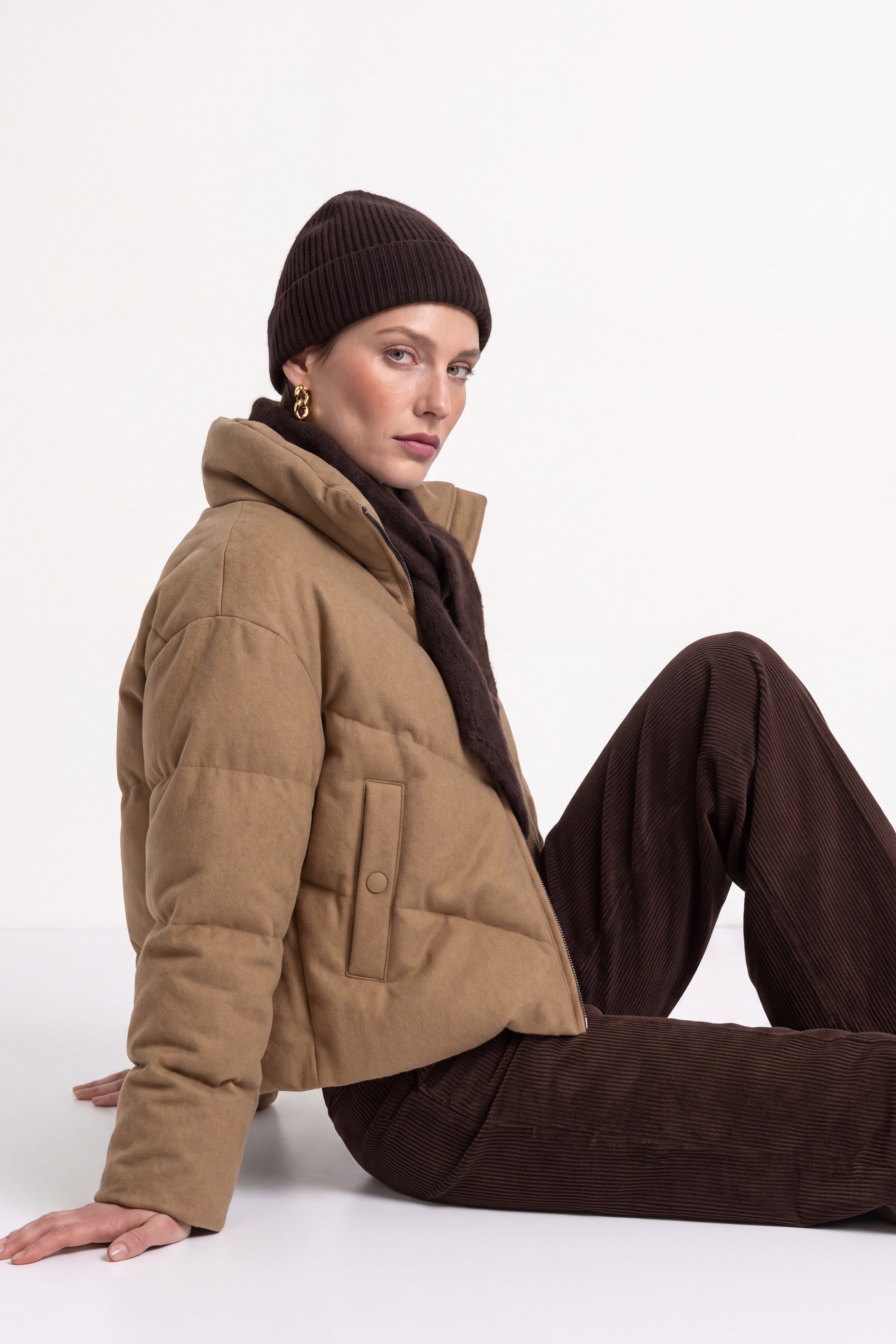 RICHROYAL Steppjacke ohne Kapuze Regular fit mit Stehkragen
