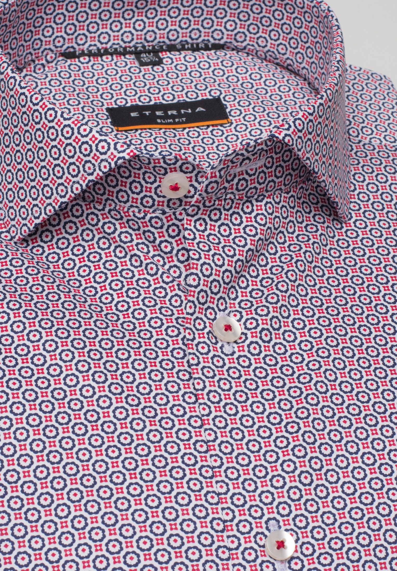 Eterna Langarmhemd »SLIM FIT« EASY IRON (bügelleicht)