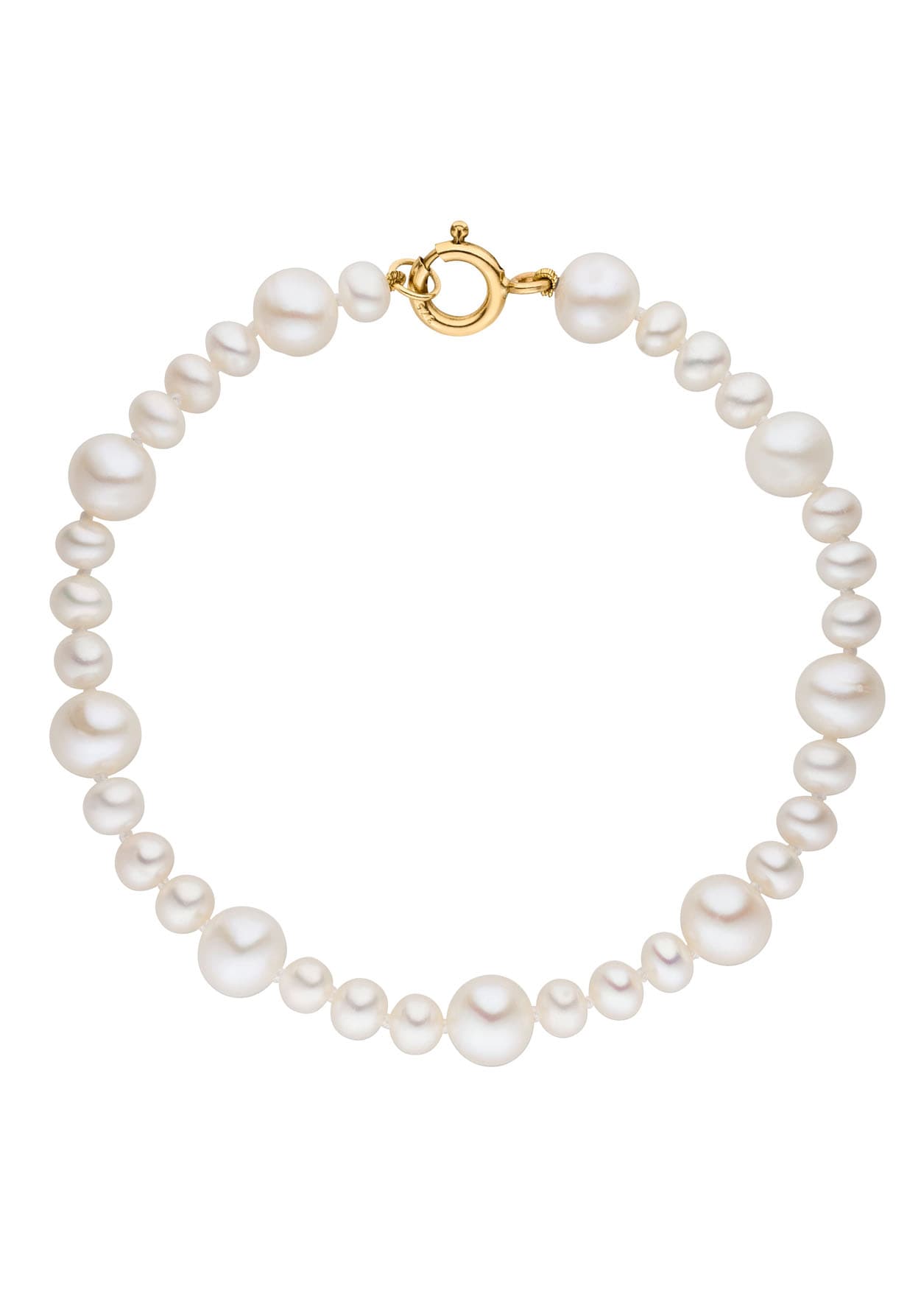 Firetti Perlenarmband »Schmuck Geschenk Gold 375 Armschmuck Armkette Perle«, Made in Germany - mit Süßwasserzuchtperle
