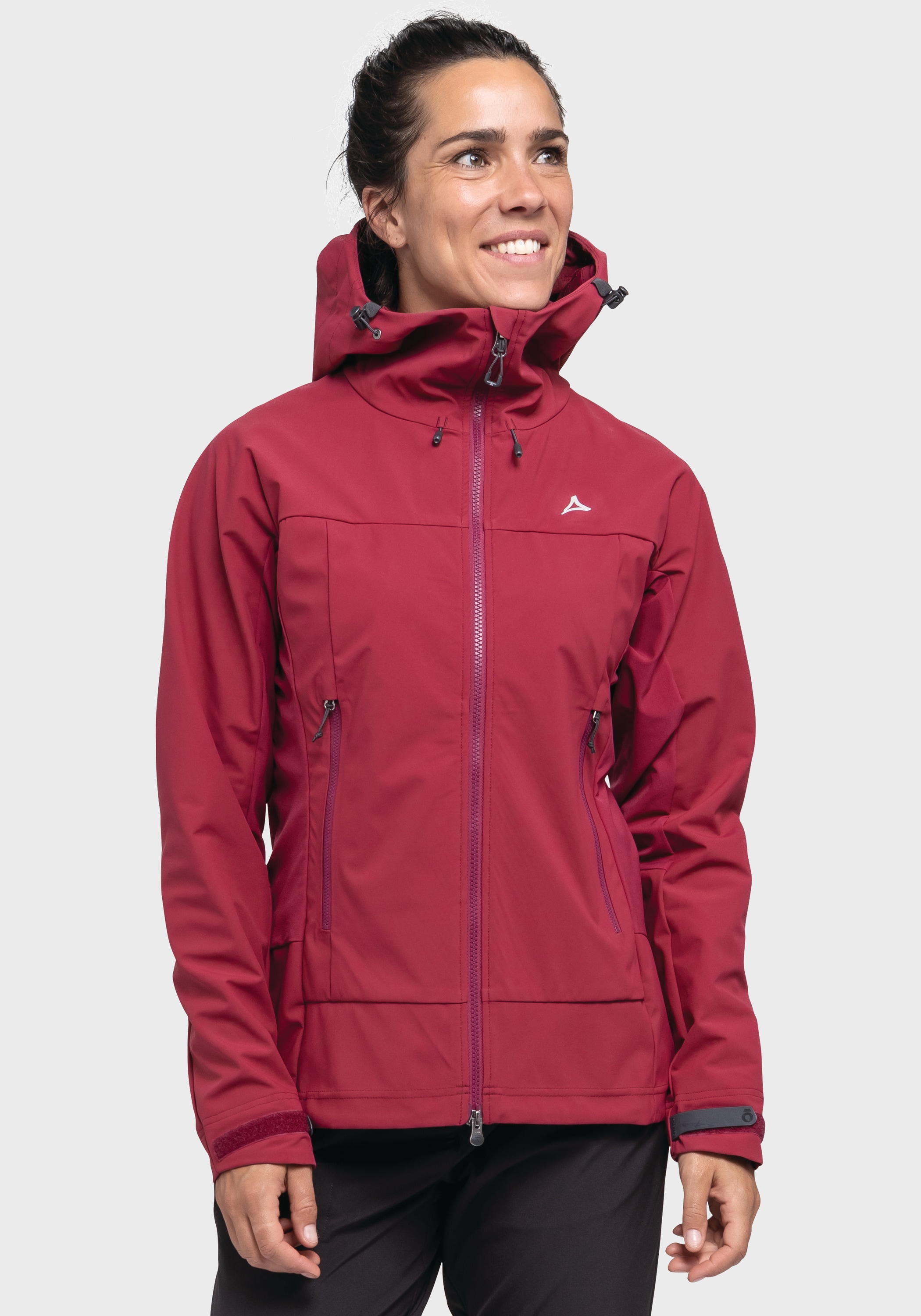 Schöffel Outdoorjacke »Mountain Softshell Jk Style Blaueis WMS« mit Kapuze