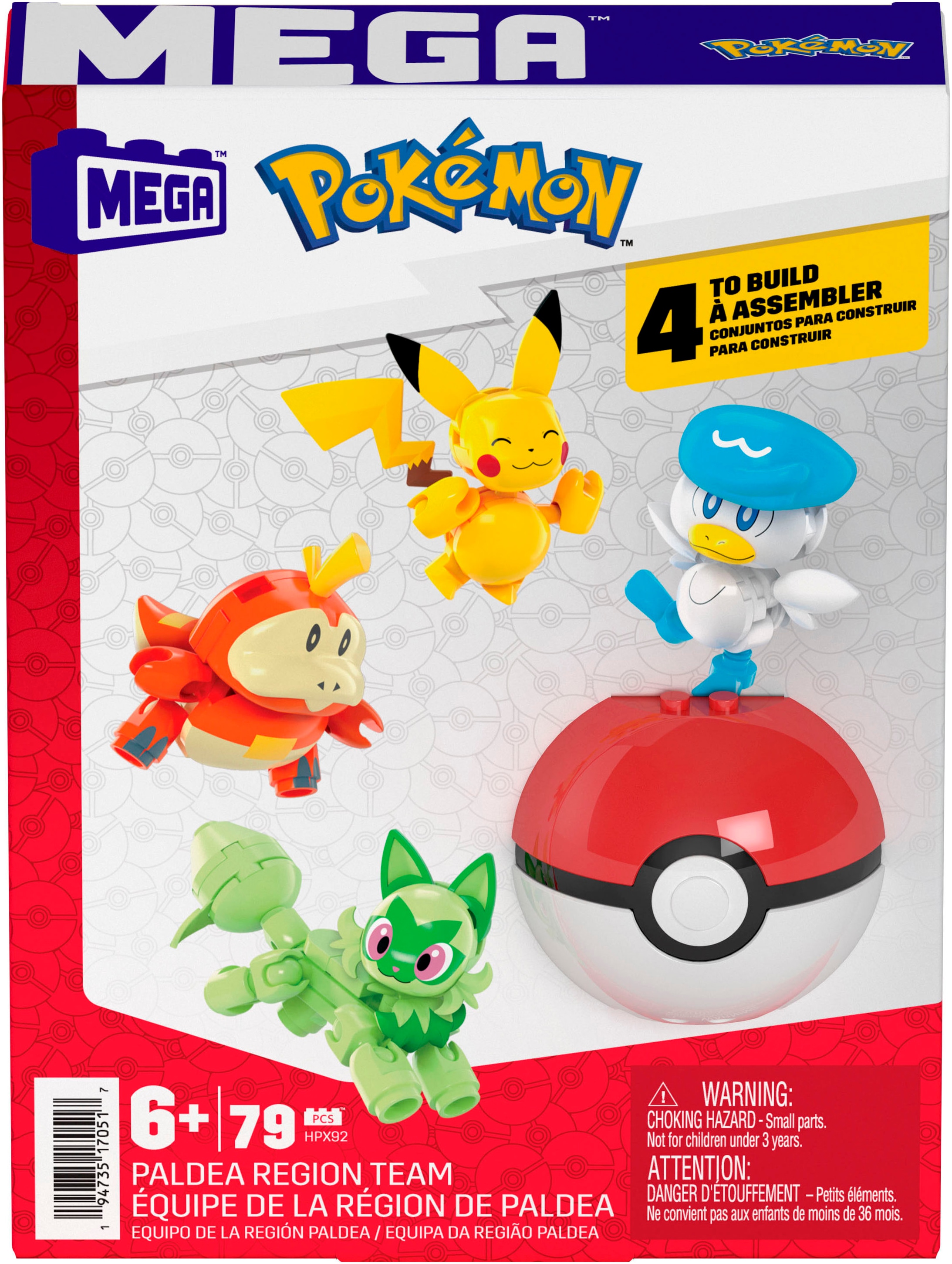 MEGA Spielbausteine »MEGA Pokémon, Paldea Region Team«, (79 St.)