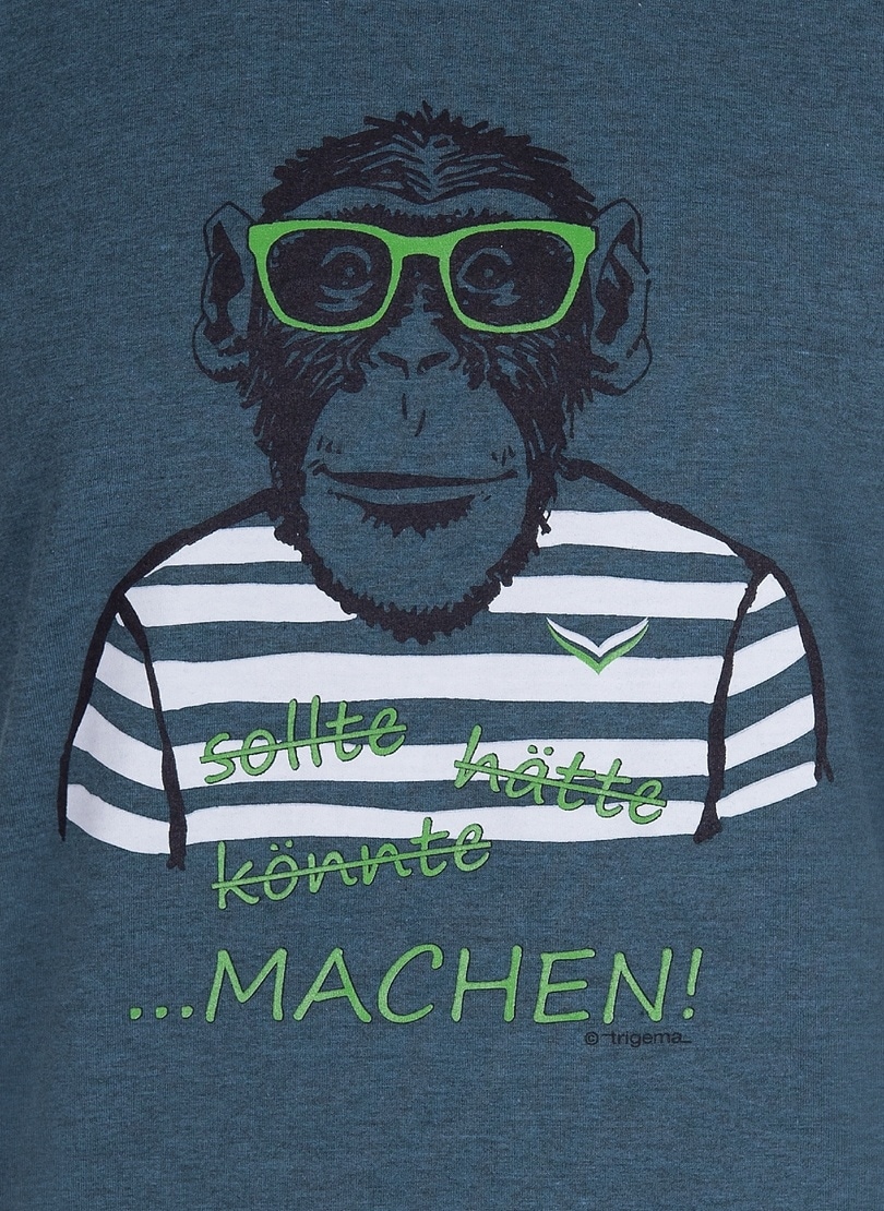 Trigema T-Shirt »TRIGEMA T-Shirt mit großem Affen-Aufdruck«