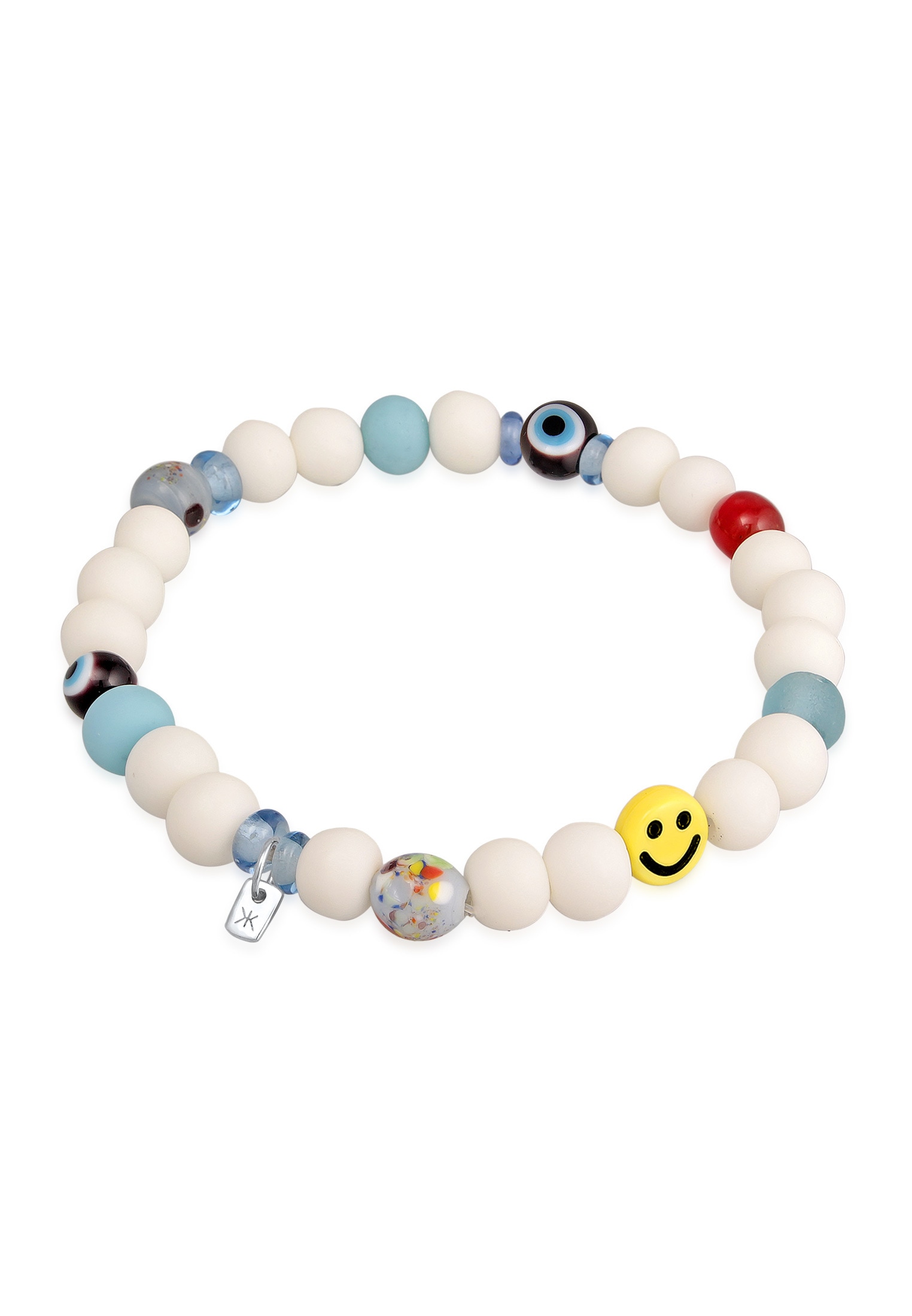 Armkette »Armband Smiling Bead Glas Harz Perlen 925 Silber«