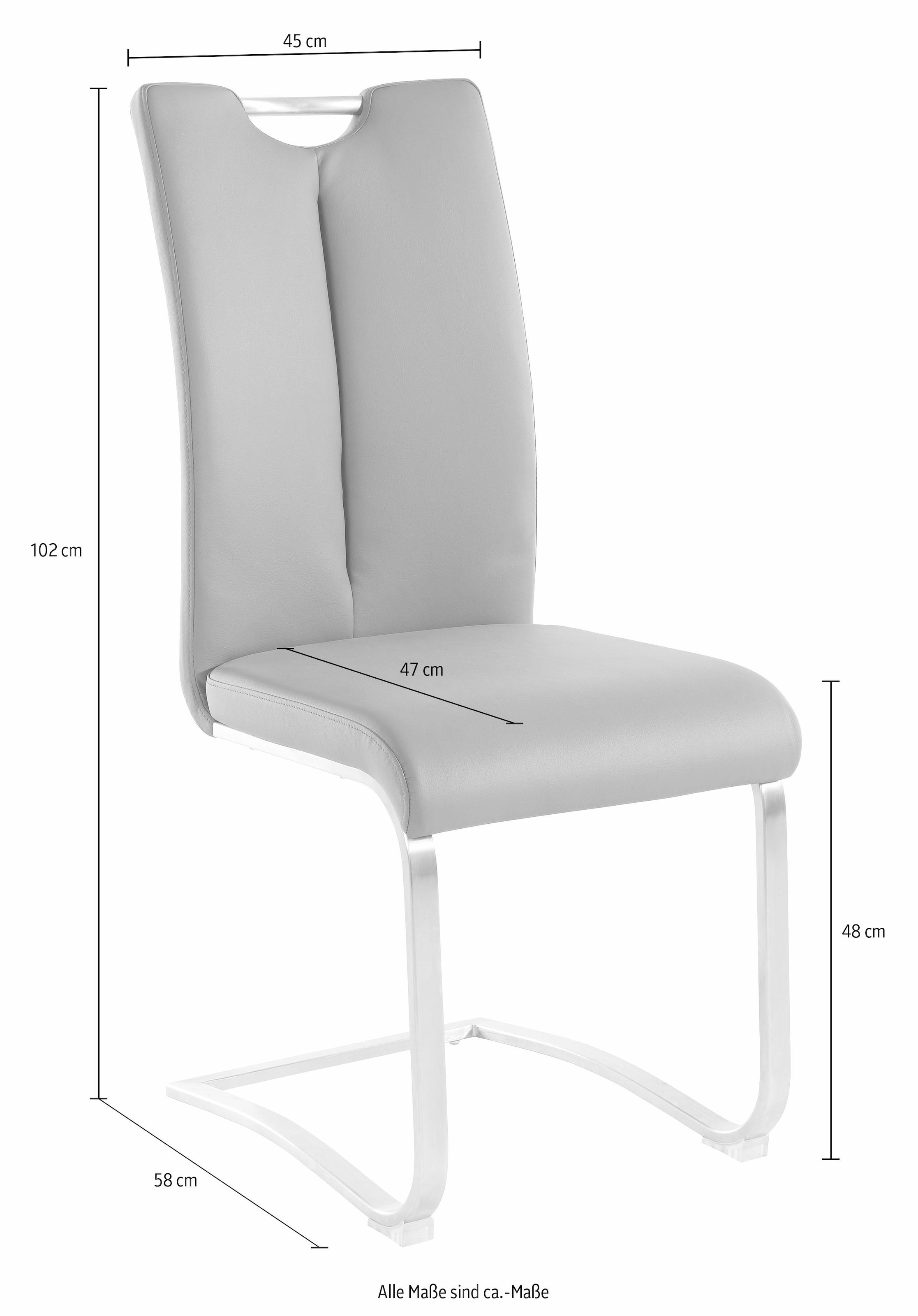 Kg Freischwinger furniture Stuhl belastbar bis »Artos«, (Set), Kunstleder, MCA 2 Rechnung St., kaufen 140 auf