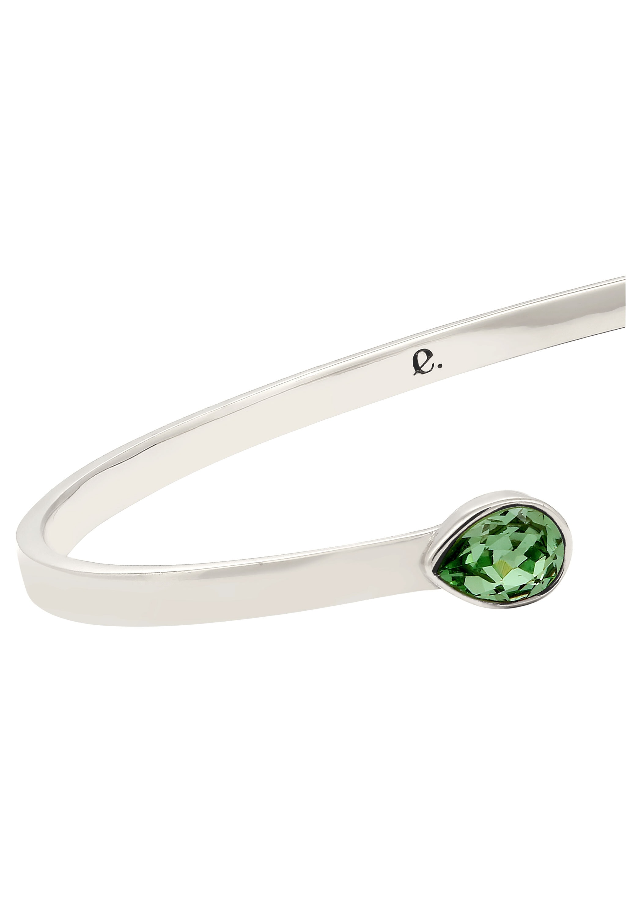 Elli Premium Armreif »Armband Amreif Glas Kristalle Hellgrün 925 Sterling Silber«