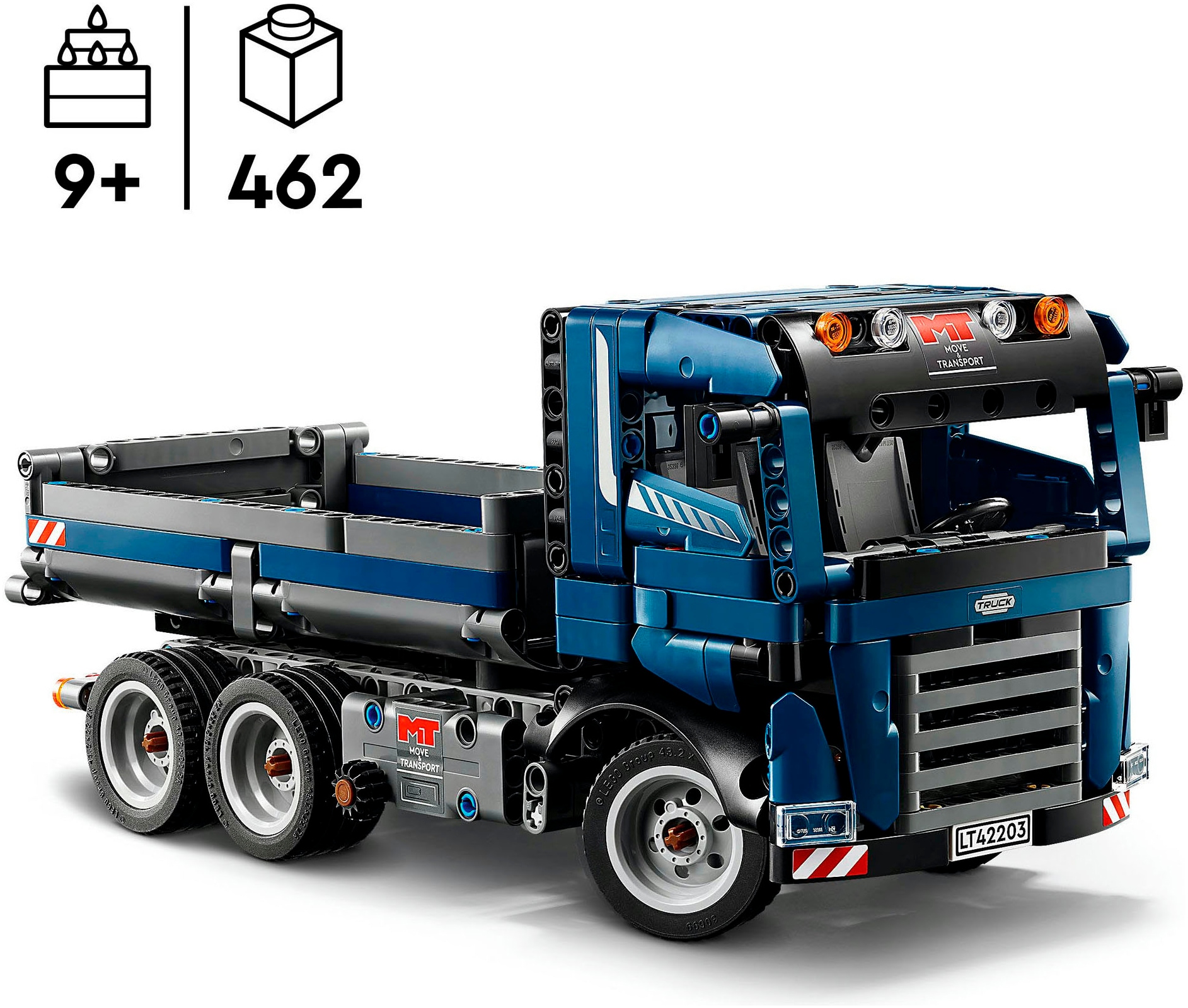 LEGO® Konstruktionsspielsteine »Kipplaster (42203), LEGO® Technic«, (462 St.), Made in Europe