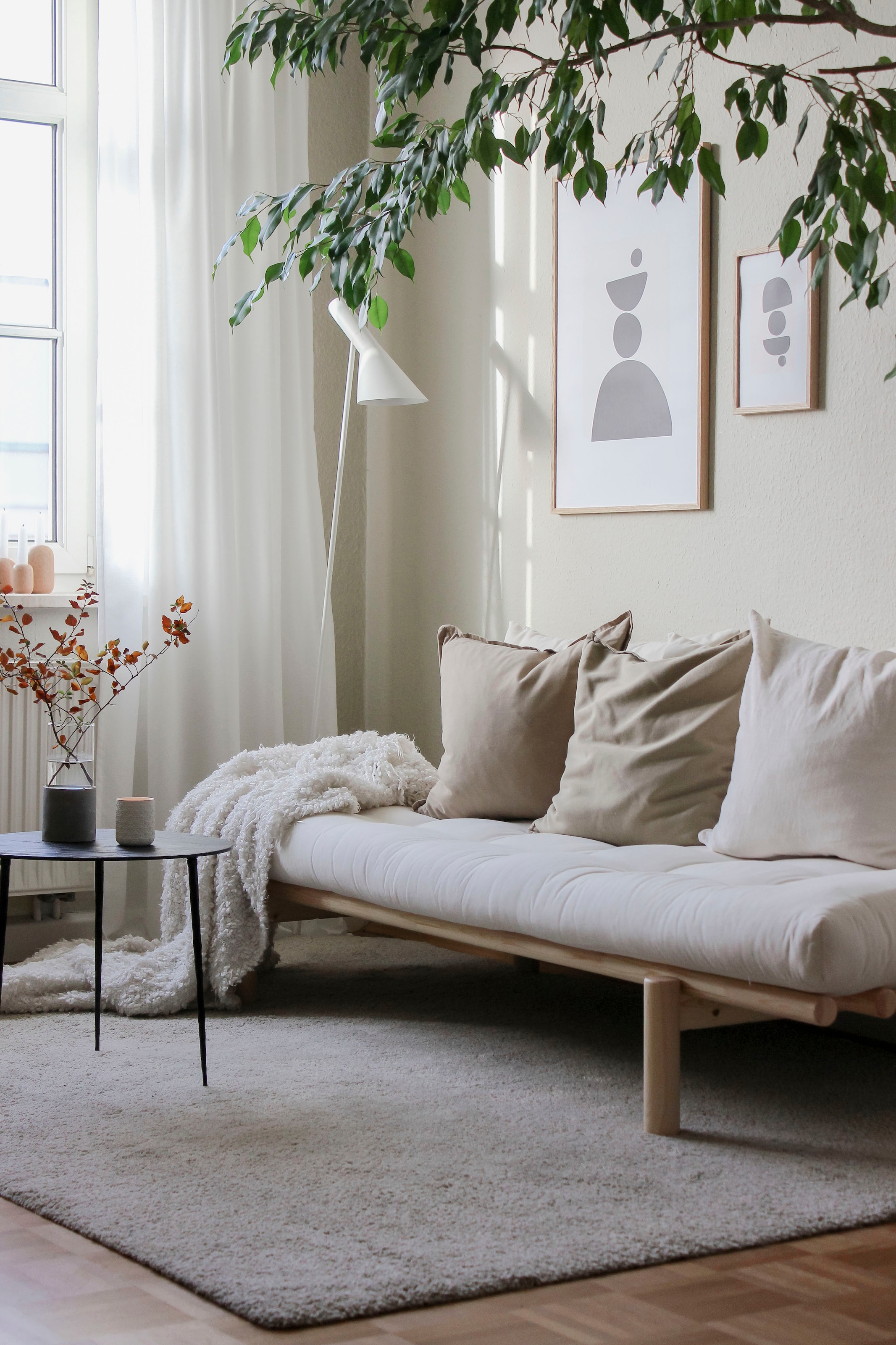 Karup Design Daybett »Pace« Set, 2 Stk. tlg. aus massiven Kiefernholz, inkl. Futonmatratze