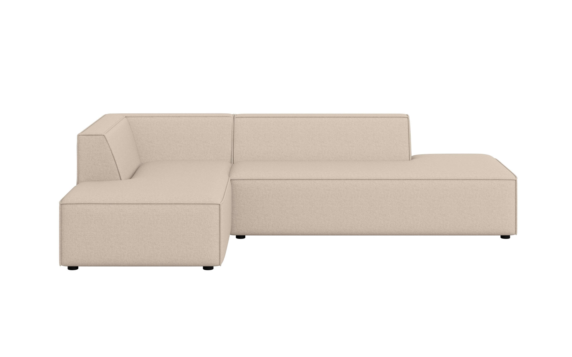 OTTO home Ecksofa »Ecksofa Cavan mit Ottomane links oder rechts bestellbar« L-Form mit Wellenunterfederung, Maße B/T/H: 270/180/72 cm