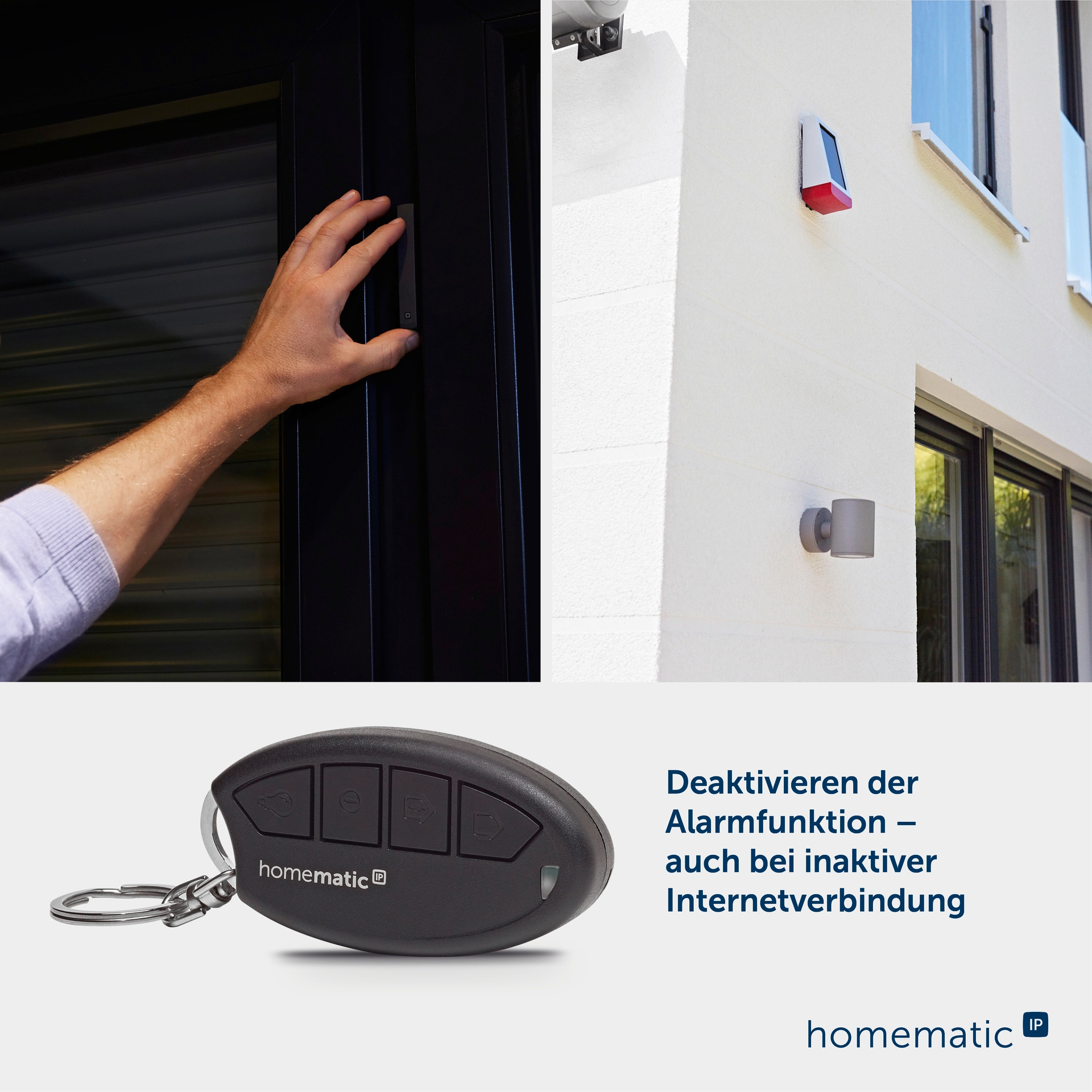 Homematic IP Smart-Home-Zubehör »Schlüsselbundfernbedienung - Alarm V2«