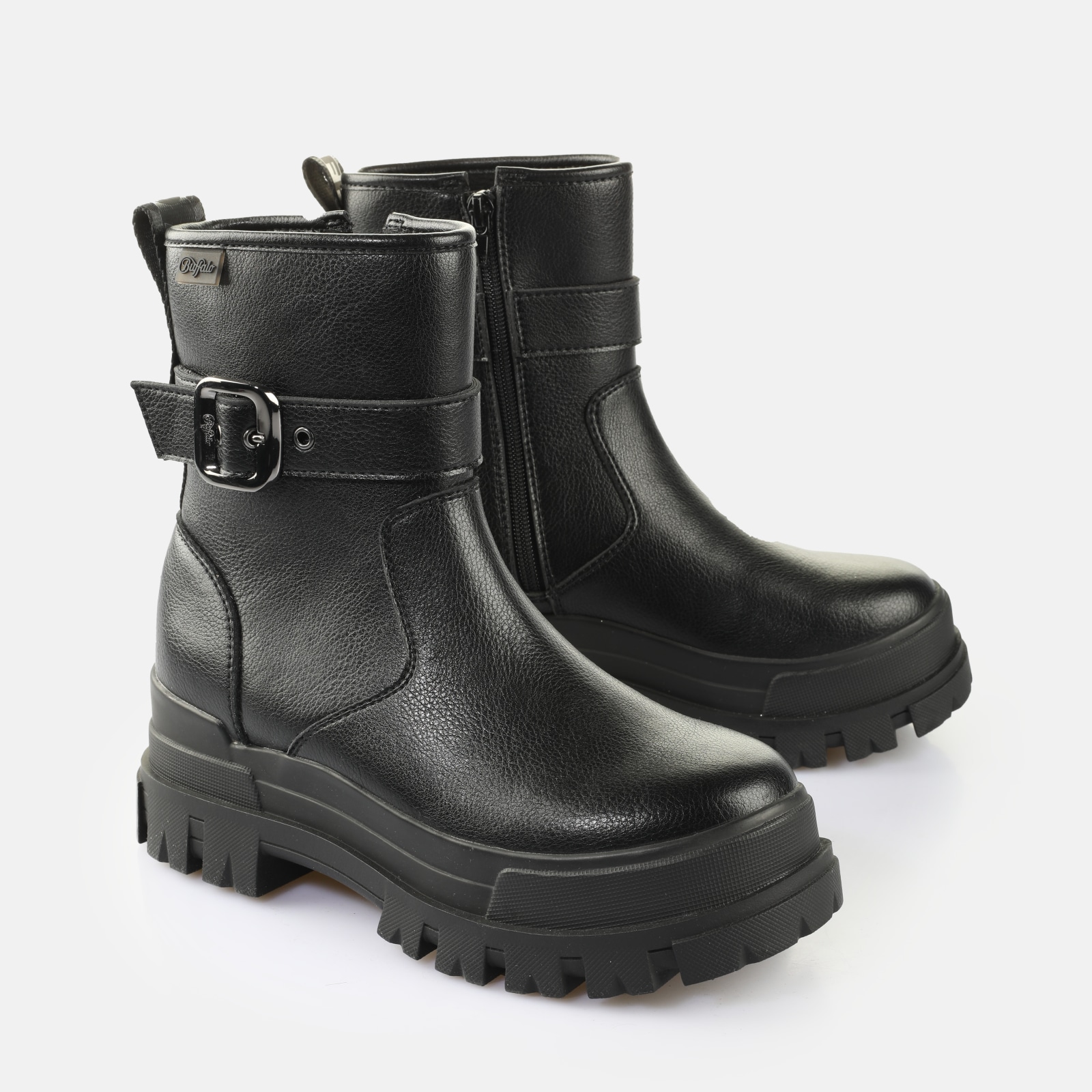Buffalo Stiefelette »ASPHA BOOTIE BUCKLE OS«  Boots, Festival-Stiefelette, Plateaustiefelette mit Zierschließe