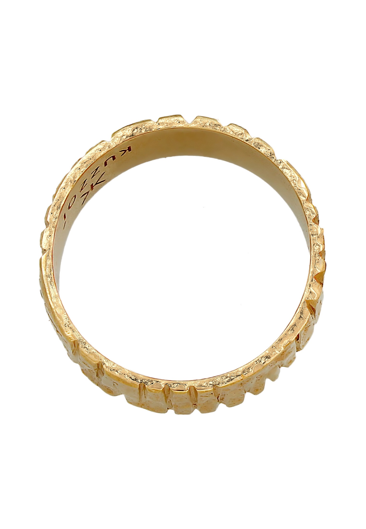 Kuzzoi Silberring »Ring Bandring Breit Struktur Gehämmert 925 Silber«
