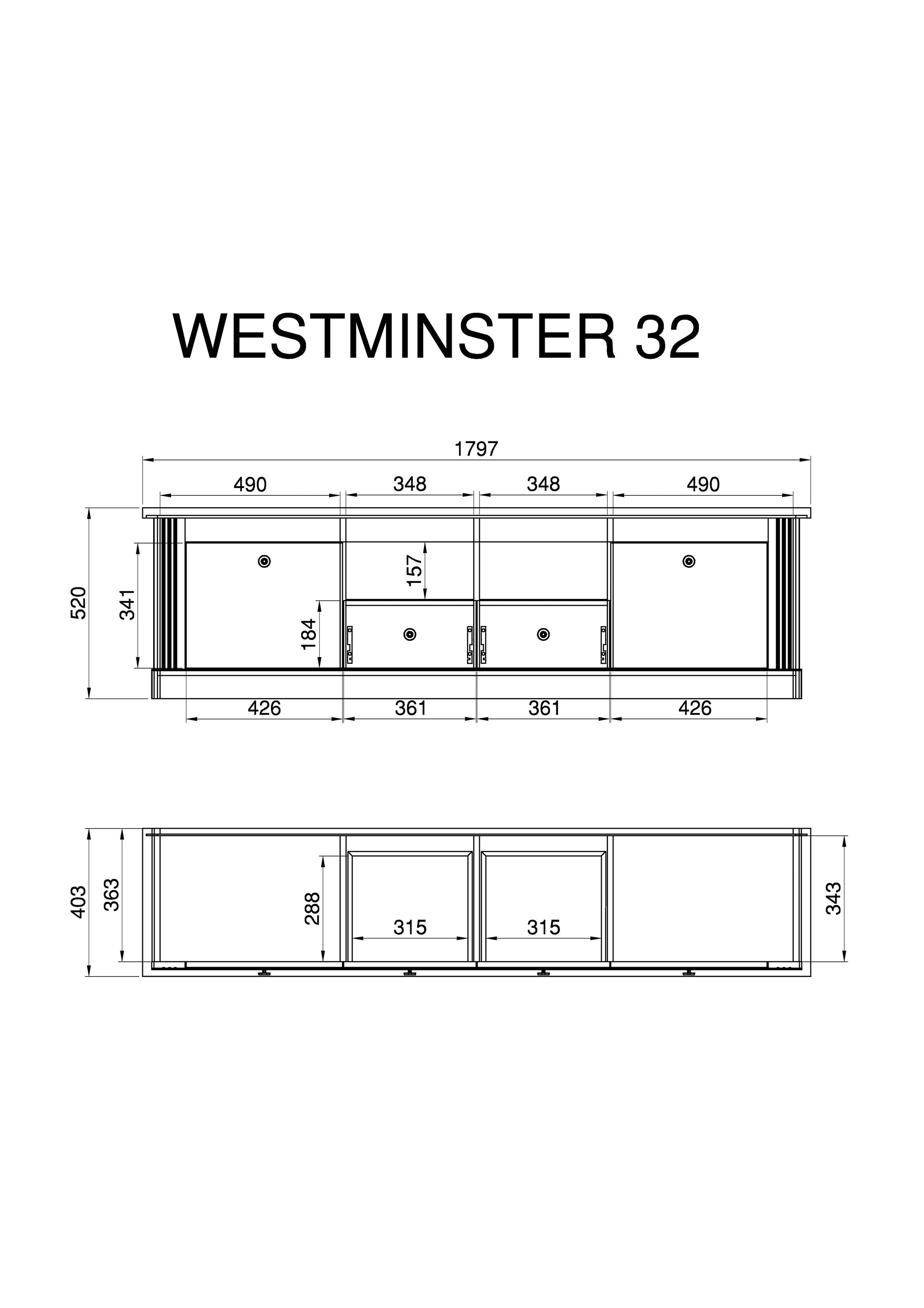 Home affaire Wohnwand »Westminster«, (Set, 4 St.), im romantischen Landhausstil