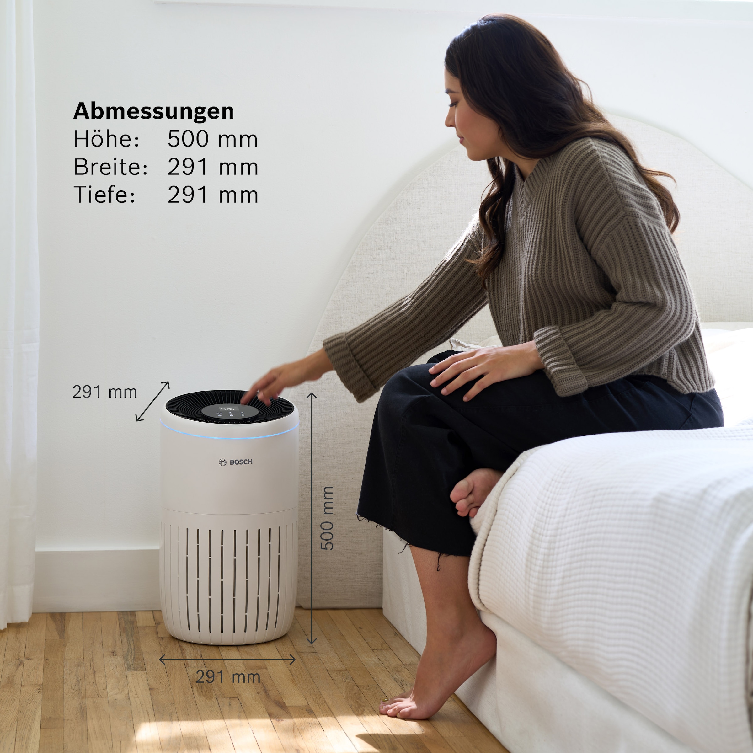 BOSCH Luftreiniger »Air 4000, filtert über 99% der Schadstoffe« für 62 qm Räume mit 3-in-1 Luftfilter, Automatik- und Ruhemodus