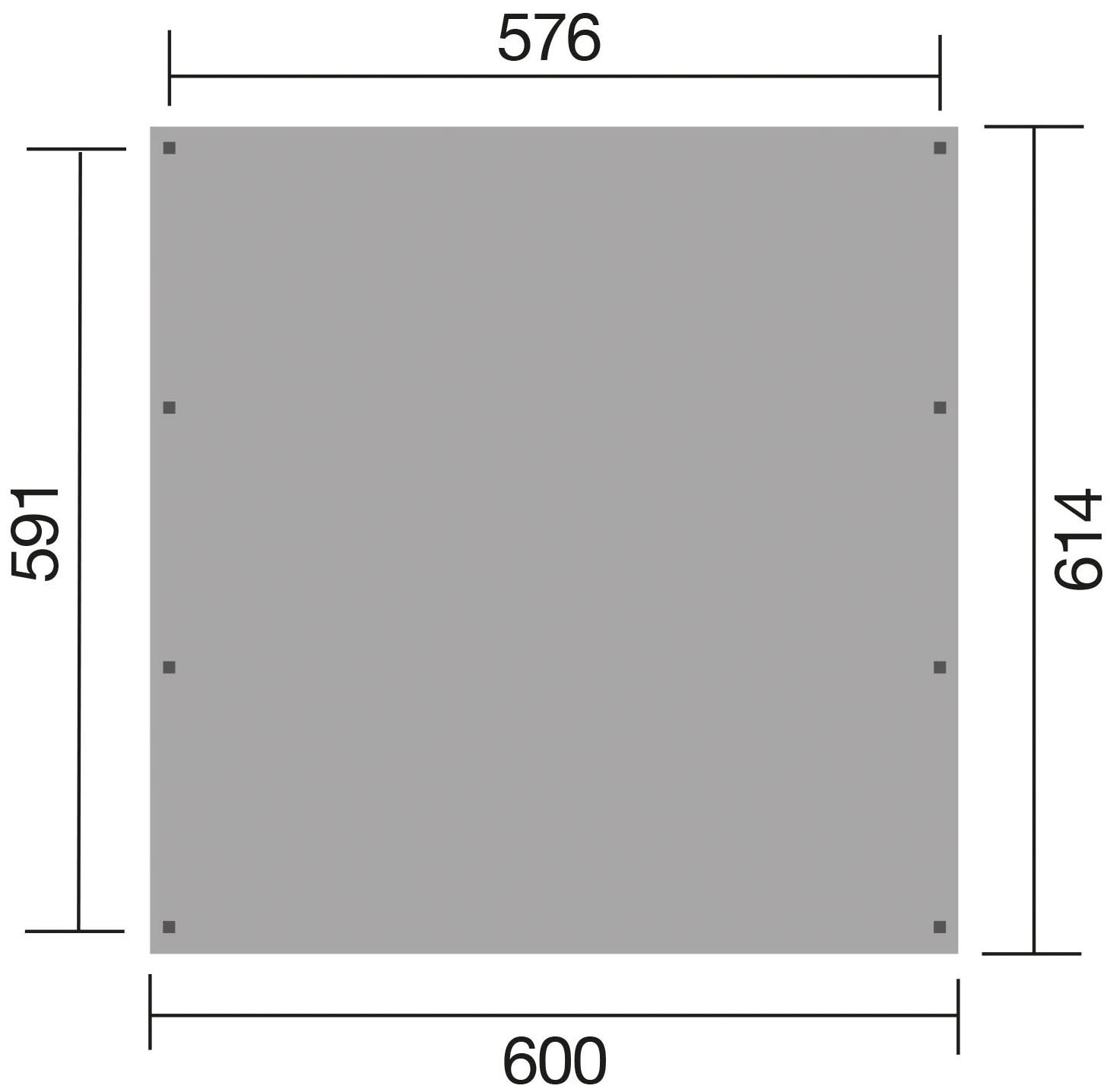 weka Doppelcarport »609 Gr. 1«, Holz, 250 cm, braun