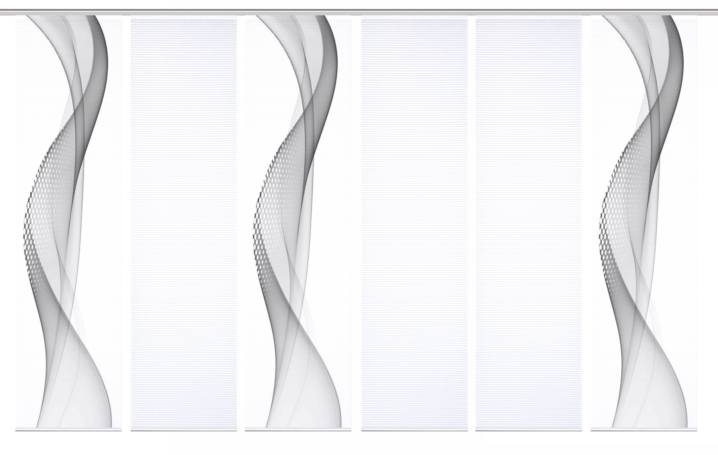 HOME in green Schiebegardine »NEVOLA« Paneelwagen 6 Stk. tlg. SET DIGITALDRUCK,BAMBUSOPTIK RECYCELT