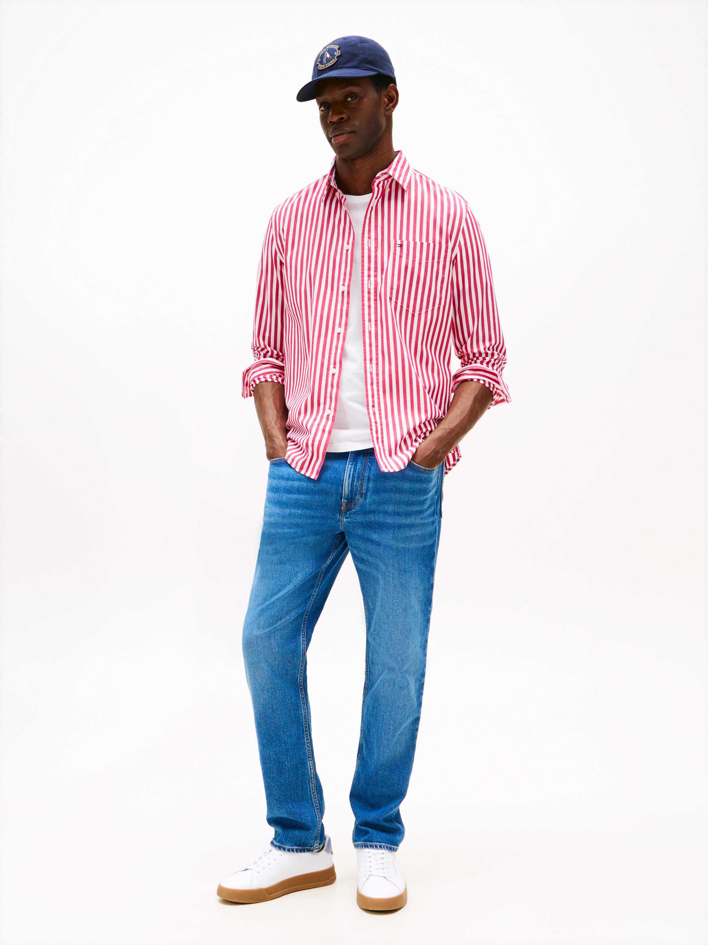 Tommy Hilfiger Langarmhemd »FLEX POPLIN BOLD STRIPE SHIRT«