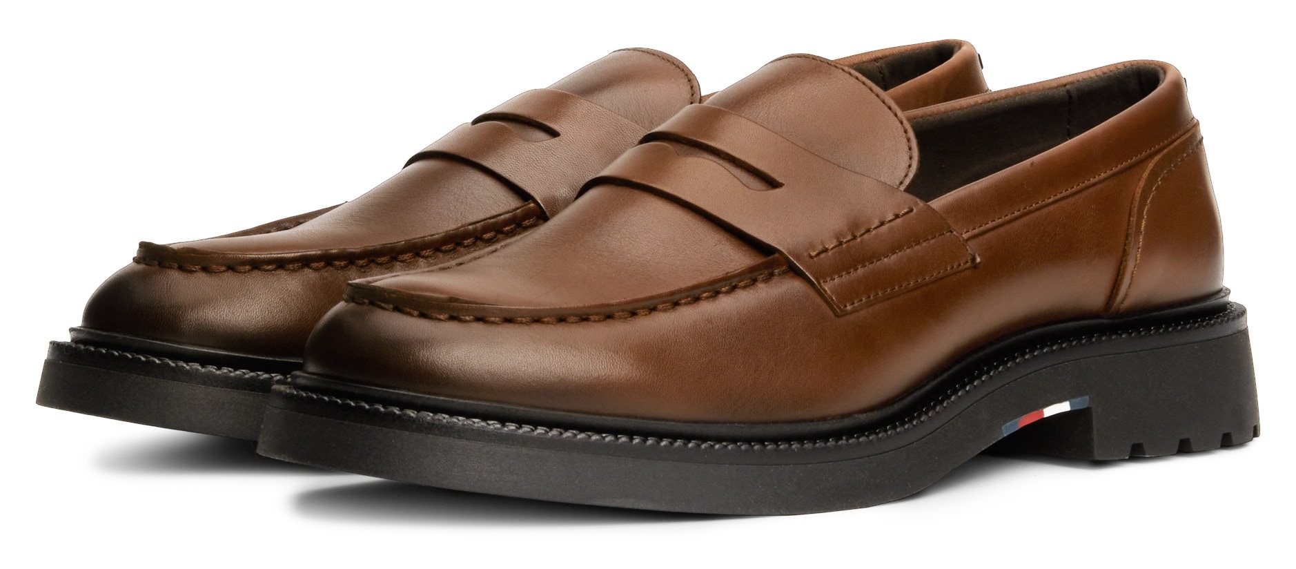 Slipper »LIGHT HILFIGER LEATHER LOAFER«, Businessmode, Schlupfschuh, Halbschuh in...