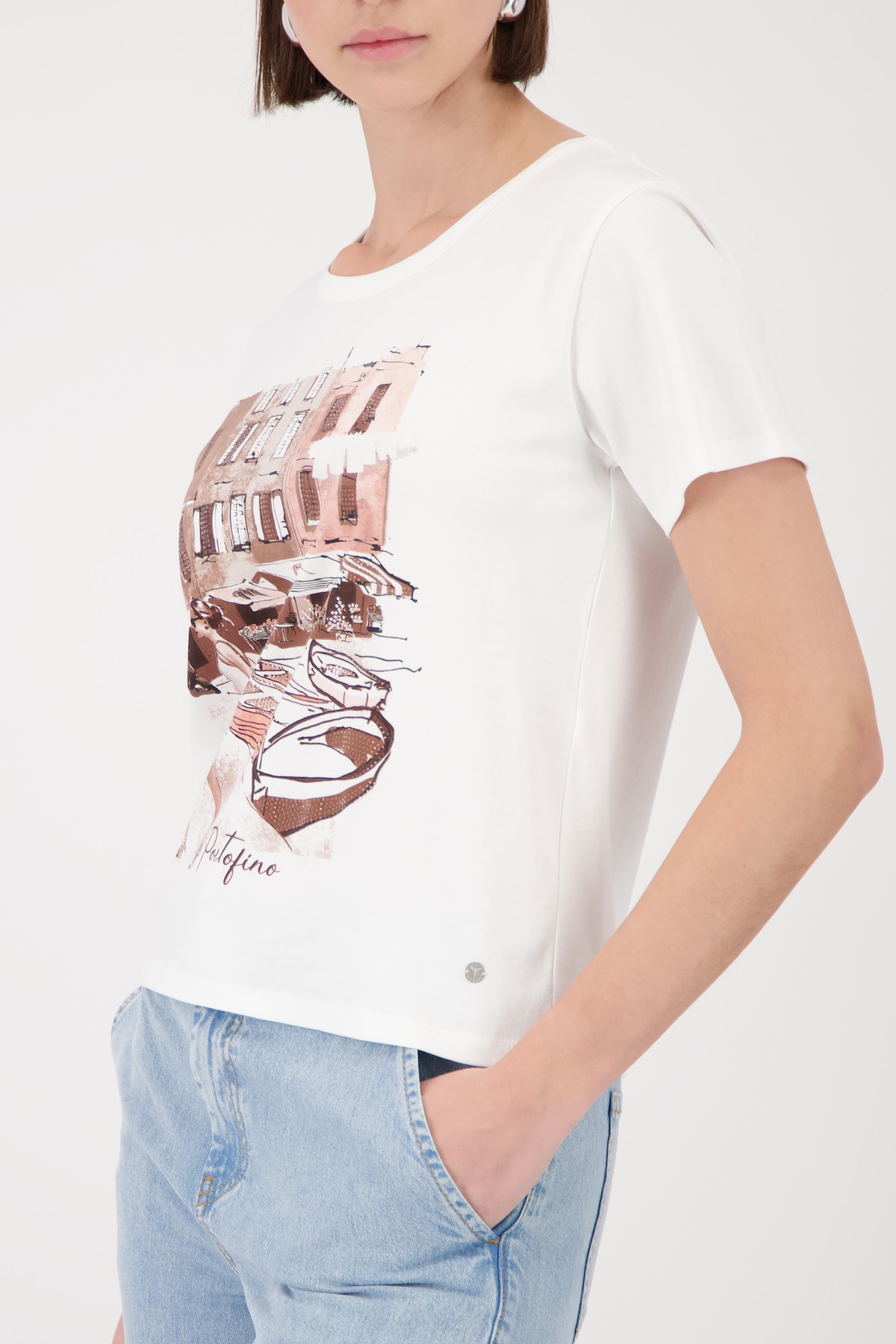Monari T-Shirt »Shirt City« Regular fit mit City-Print