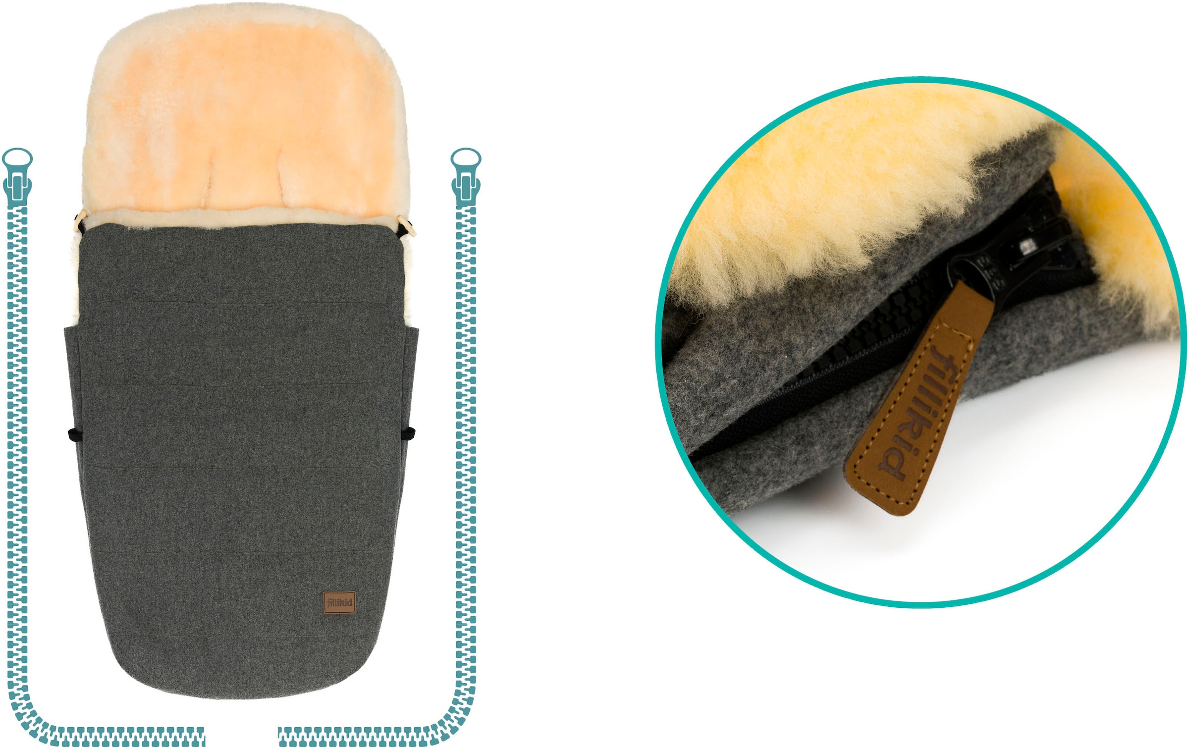 Fillikid Fußsack »Bernina Wool, Winterfußsack«