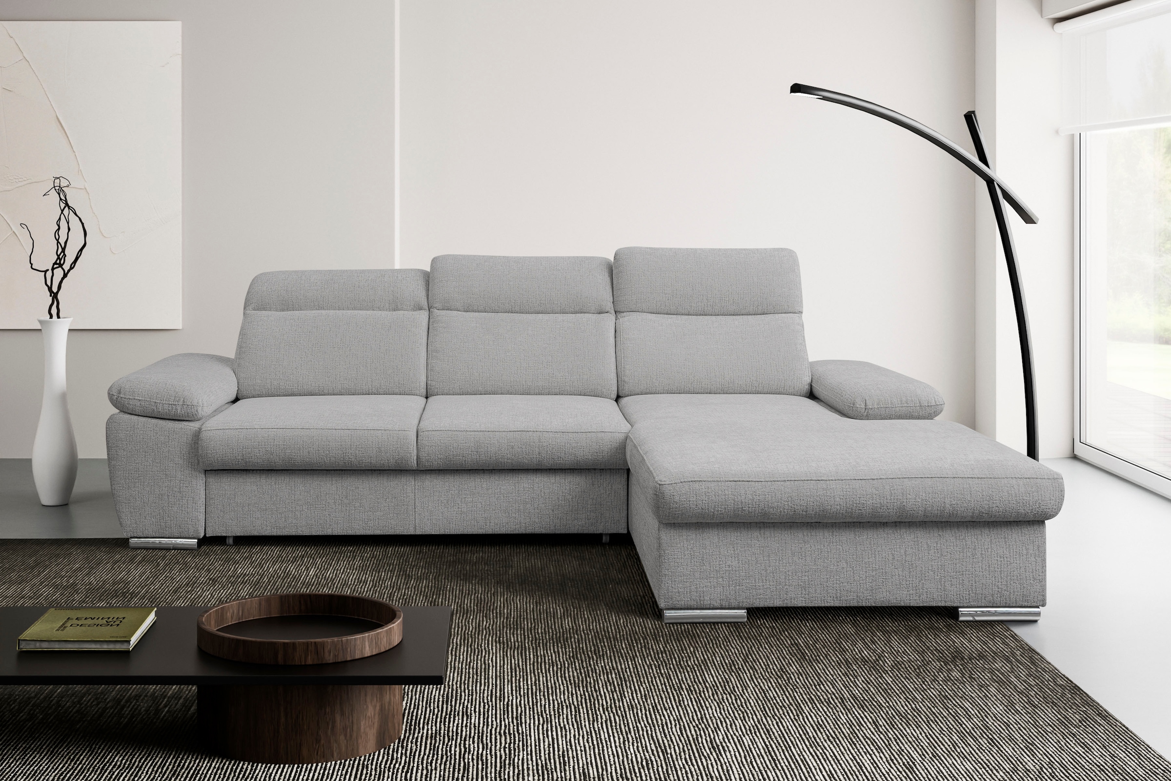 WERK2 Ecksofa »Palma modernes Schlafsofa mit Bettkasten, L-Form, B/T 282/185 cm«