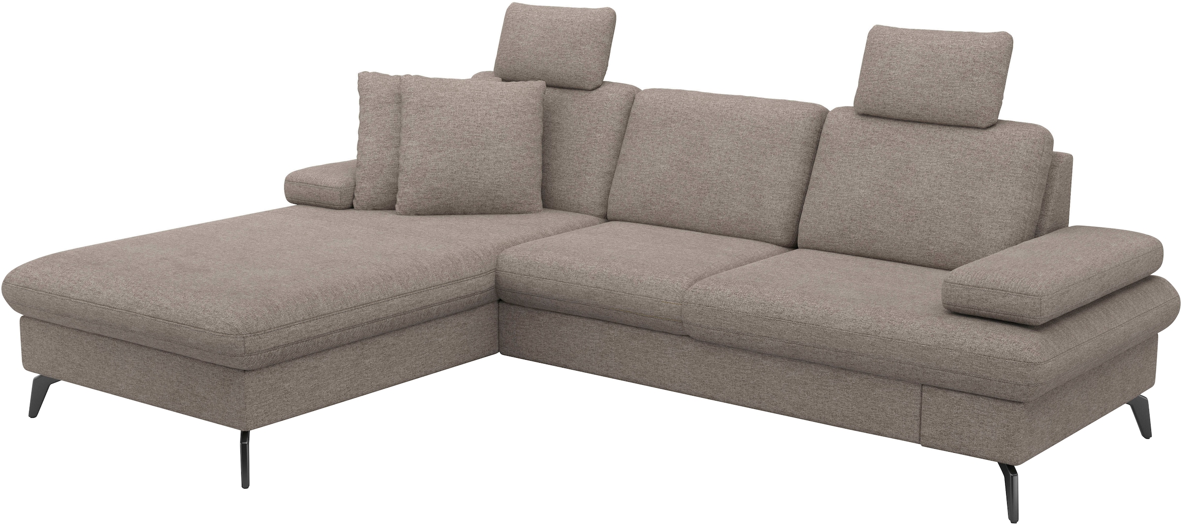 sit&more Ecksofa »Morris Jubi L-Form«, inkl. Armteilfunktion und 1 Zierkissen, wahlweise mit Bettfunktion