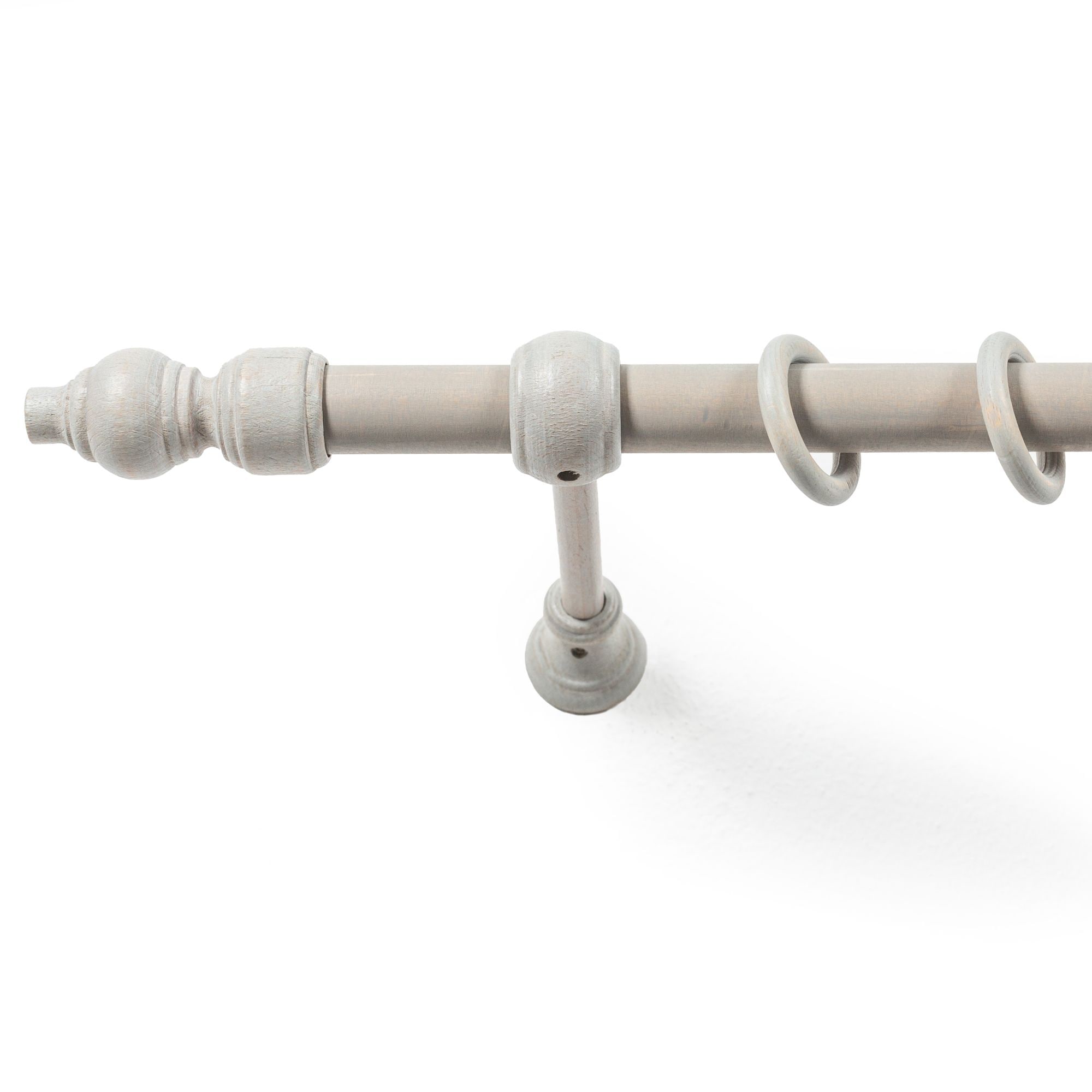 SN DECO GROUP Gardinenstange »Filigrano« 1 läufig-läufig Fixmaß 28 mm, Holz, verschiedene Längen und Farben, Komplettset