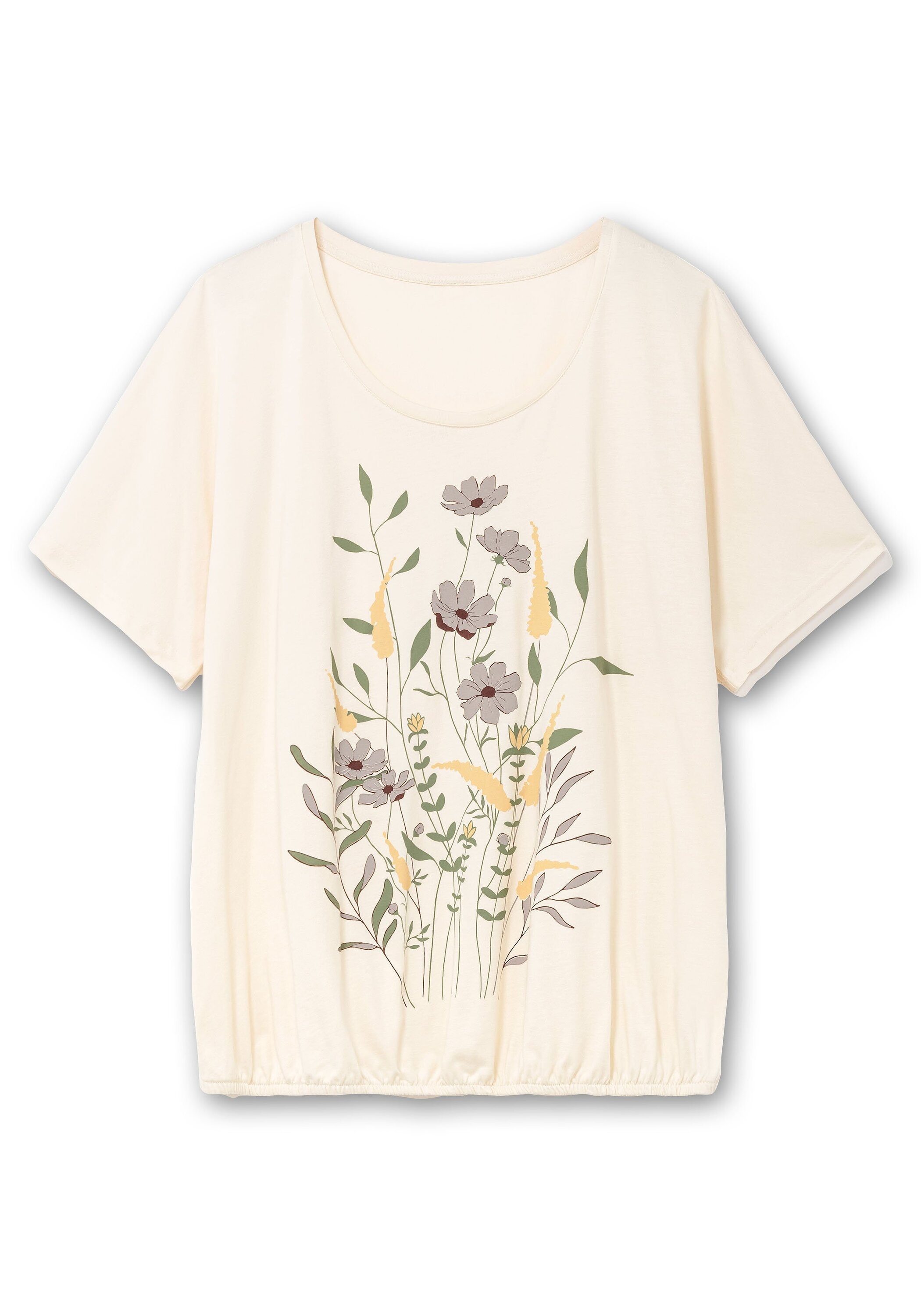 Sheego Rundhalsshirt »Shirt mit Blumen-Frontprint«