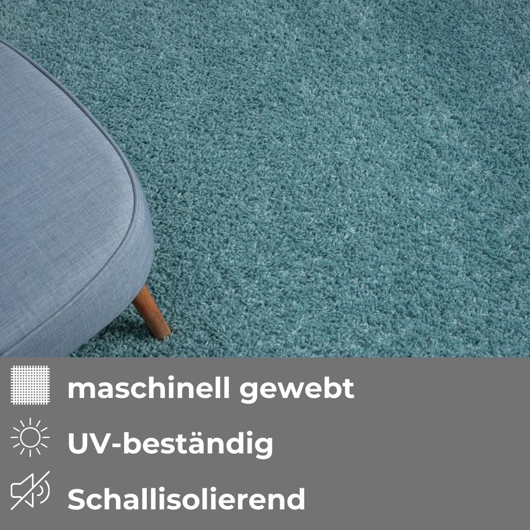 my home Hochflor-Teppich »Banji«, rechteckig, 37 mm Höhe, Uni Farben, weich und flauschig, auch als Läufer & in rund erhältlich