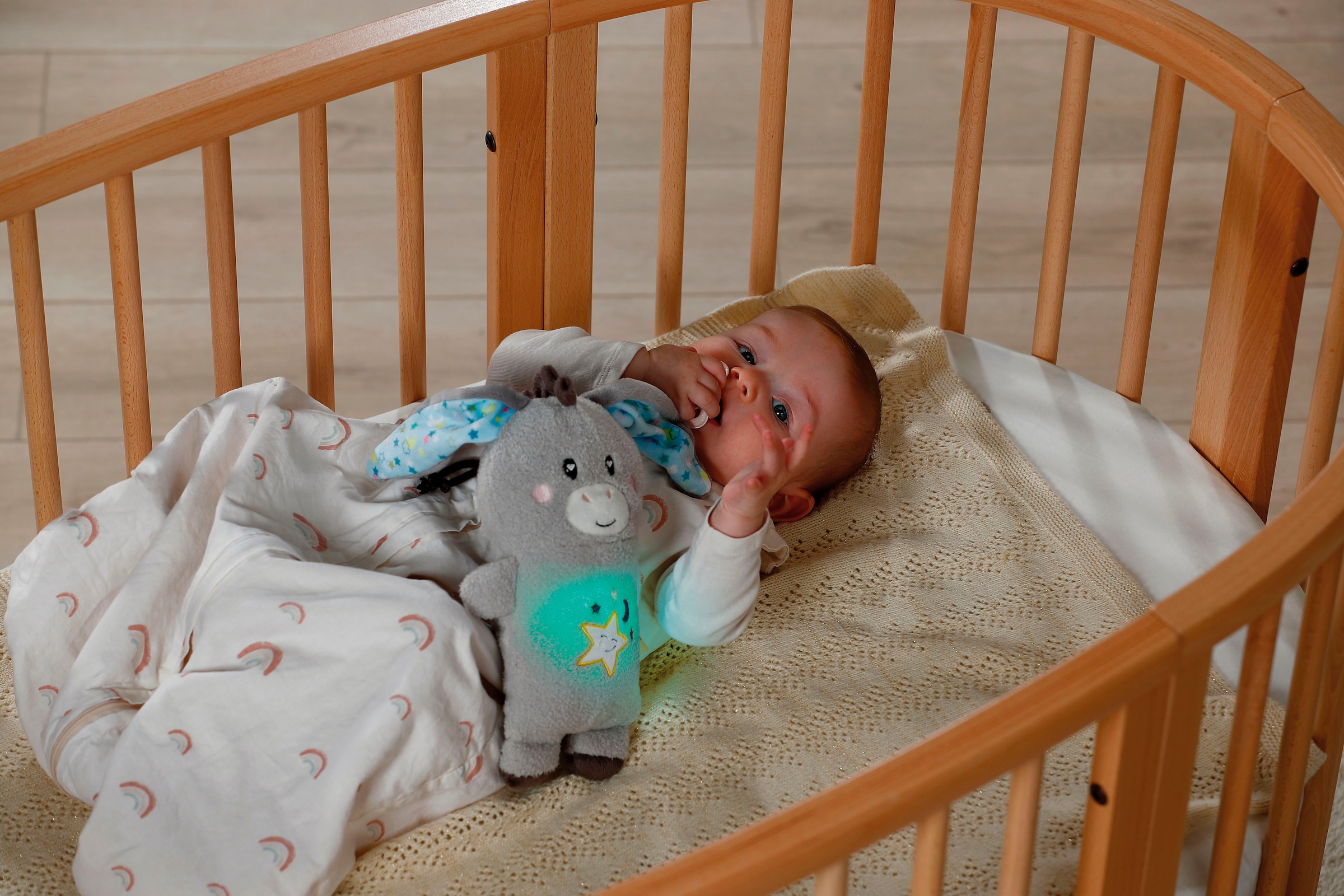 Nici Kuscheltier »My First NICI, Esel Littledoo 25 cm«, Baby Einschlafhilfe; mit Licht und Sound