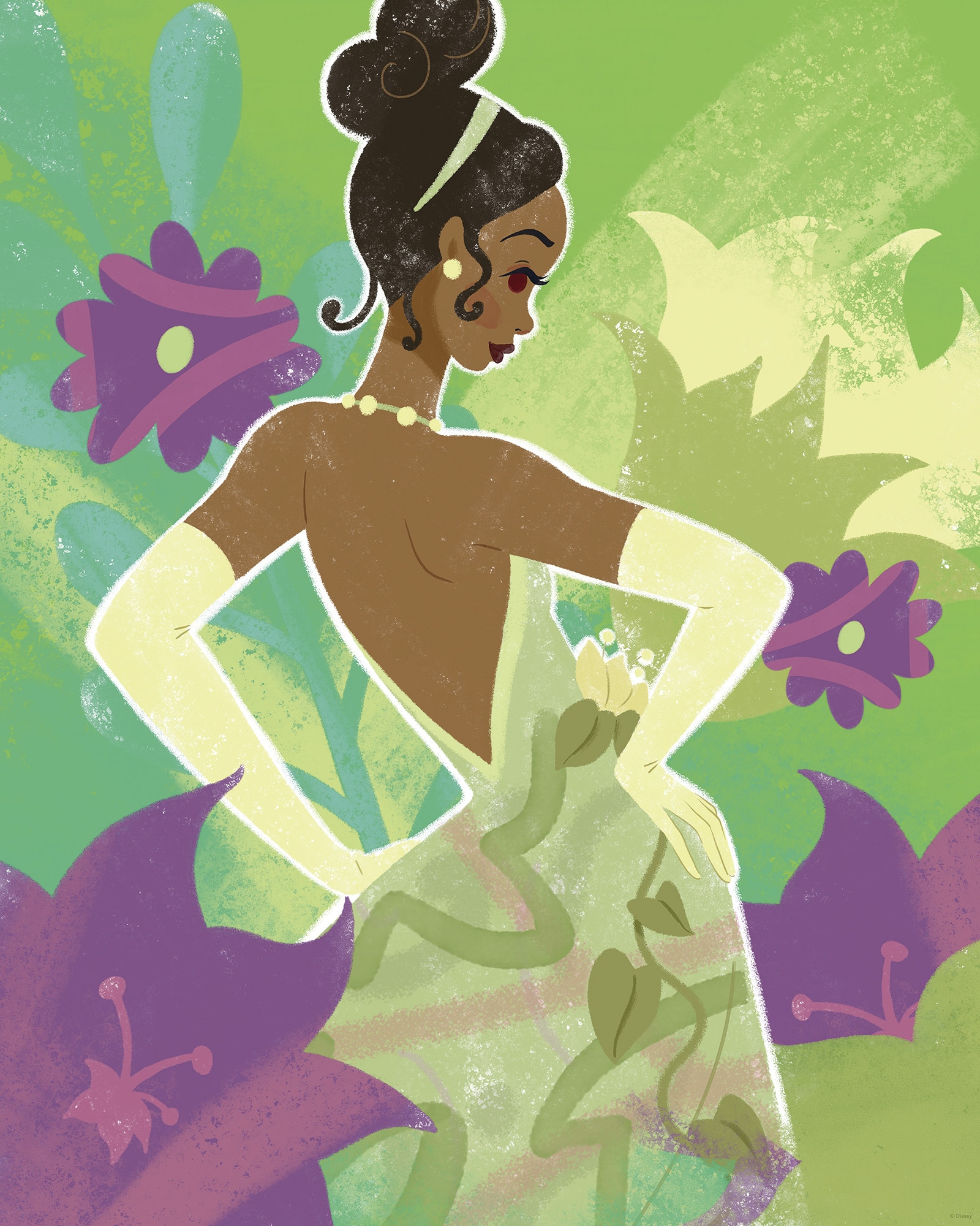 Komar Wandbild »Disney Princess Tiana in Green«, Disney, (Set, 1 St.), 40 x 50 cm (Breite x Höhe) - Kinderzimmer, Dekoration