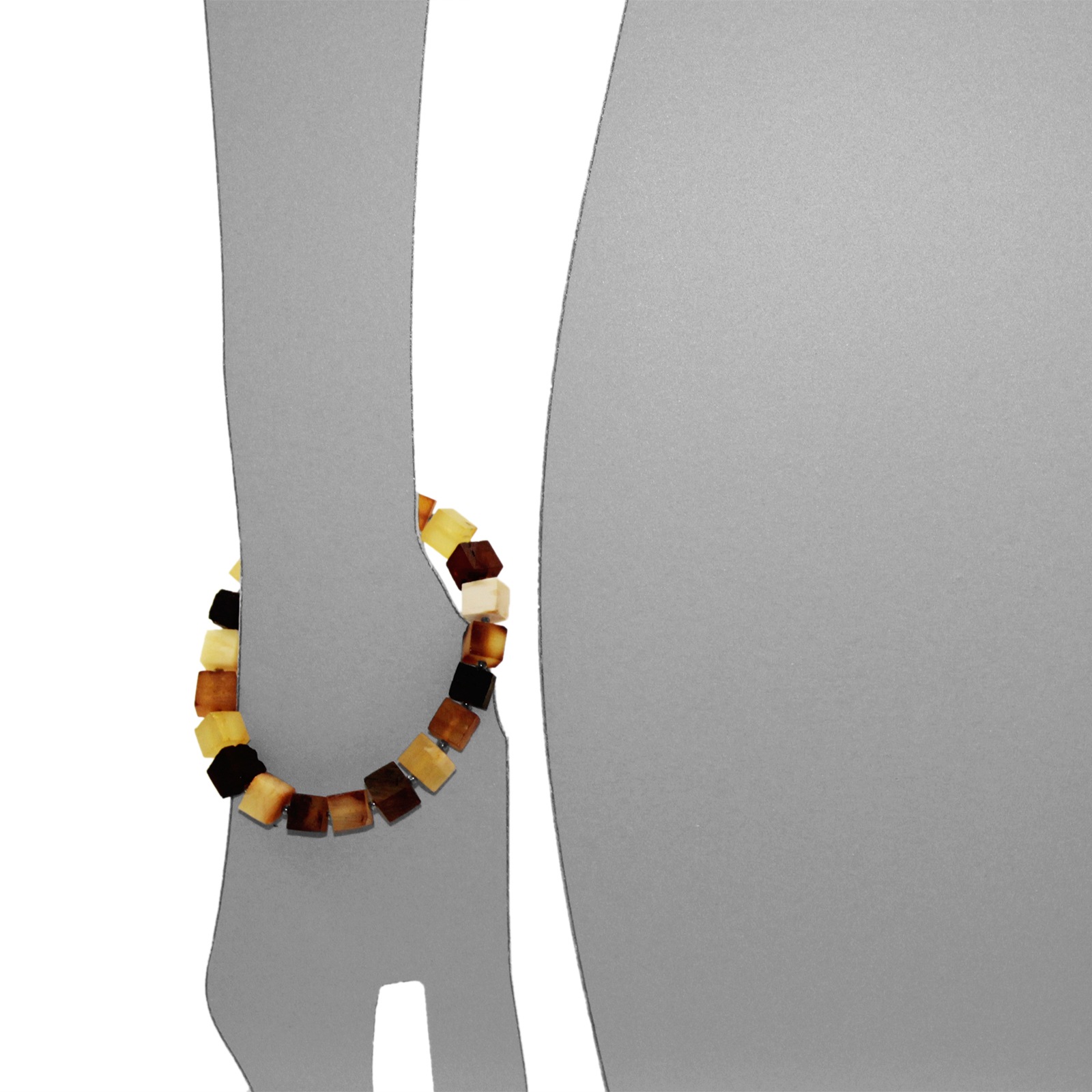 OSTSEE-SCHMUCK Armband »- Würfel 8 mm - Bernstein -,«