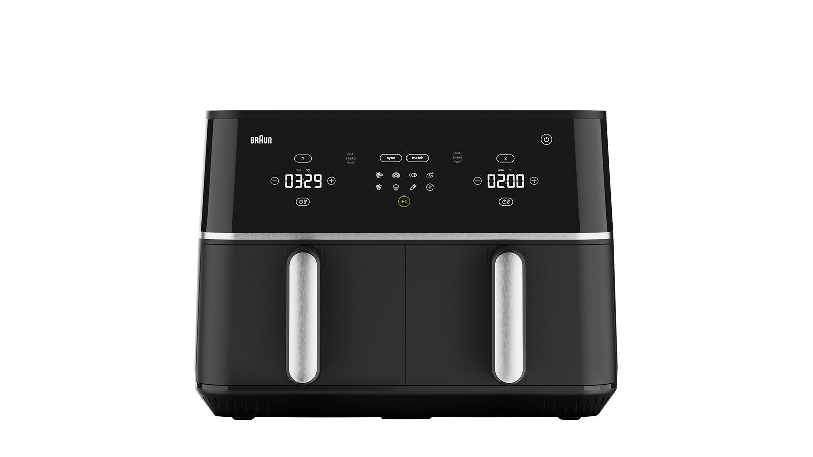 Braun TD 5030I BK Doppel 10 l Eigenständig 2400 W Heißluftfritteuse Schwarz, Silber