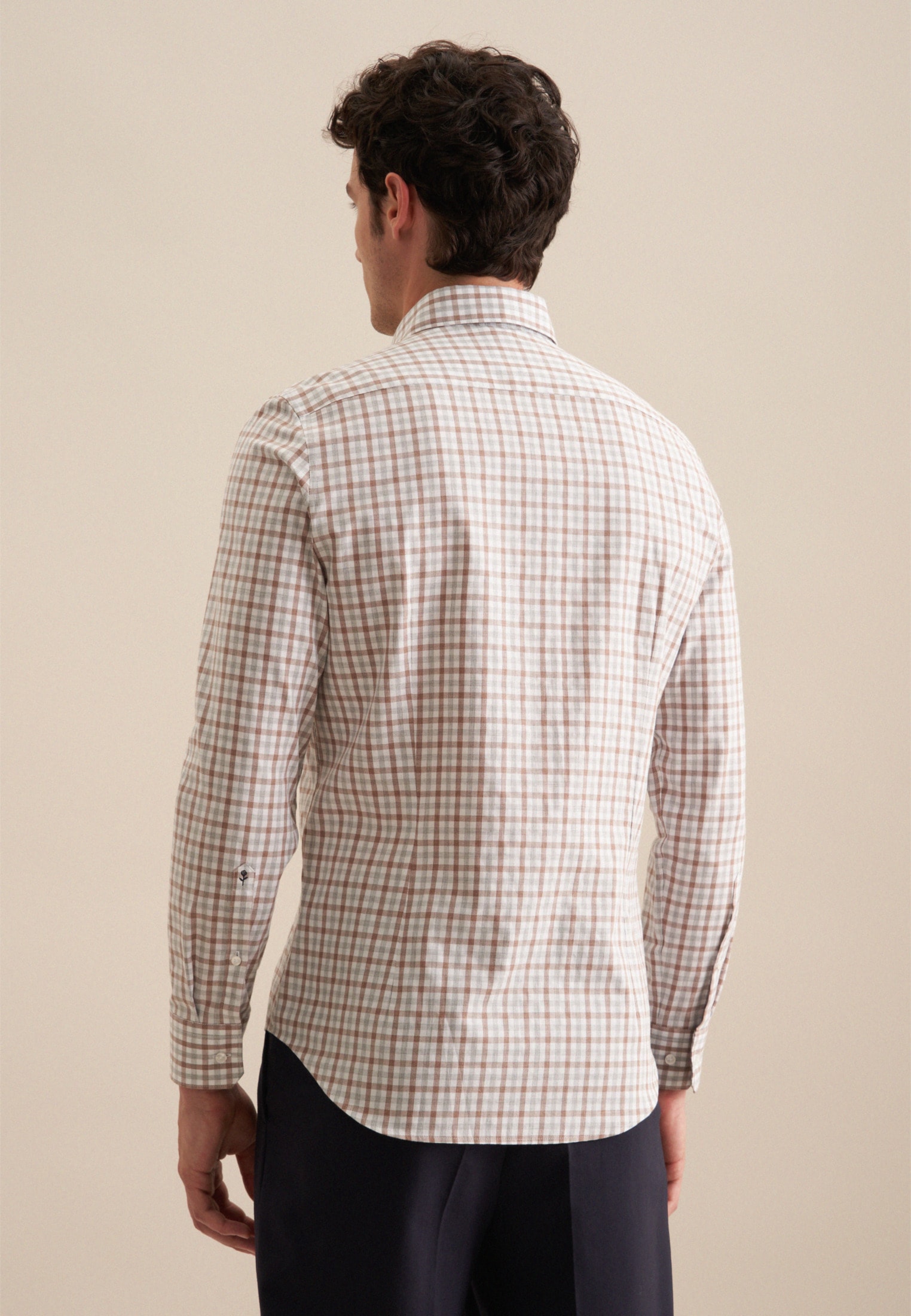 seidensticker Flanellhemd »Comfort«, Comfort Langarm Button-Down-Kragen Karo
