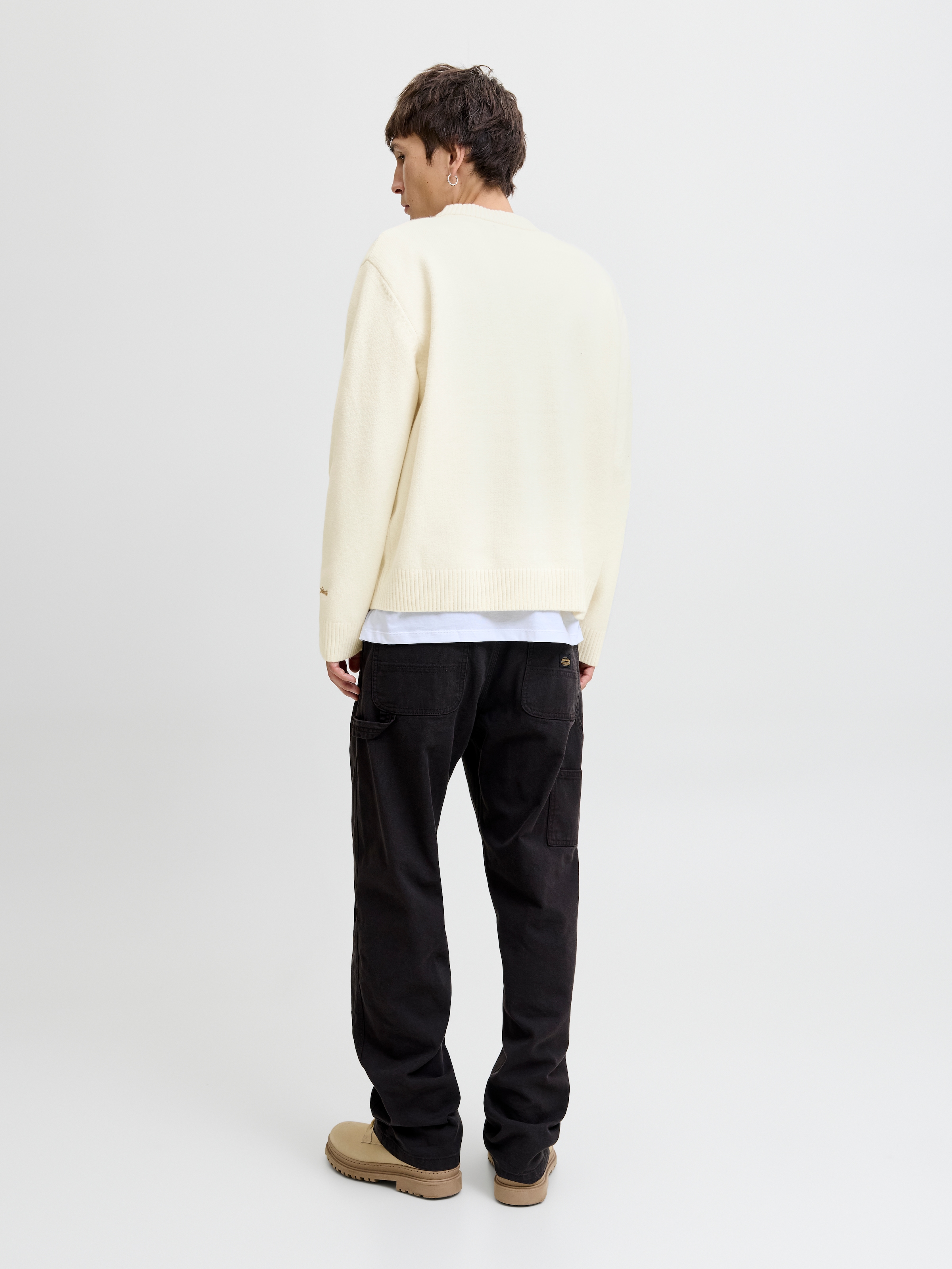 Jack & Jones Rundhalspullover »JORNORREBRO KNIT CREW NECK SN« Baumwollmischung, locker geschnitten
