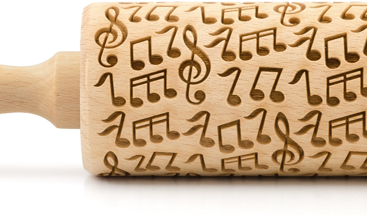 folkroll Teigroller »3D-Motiv-Teigrolle« Musik