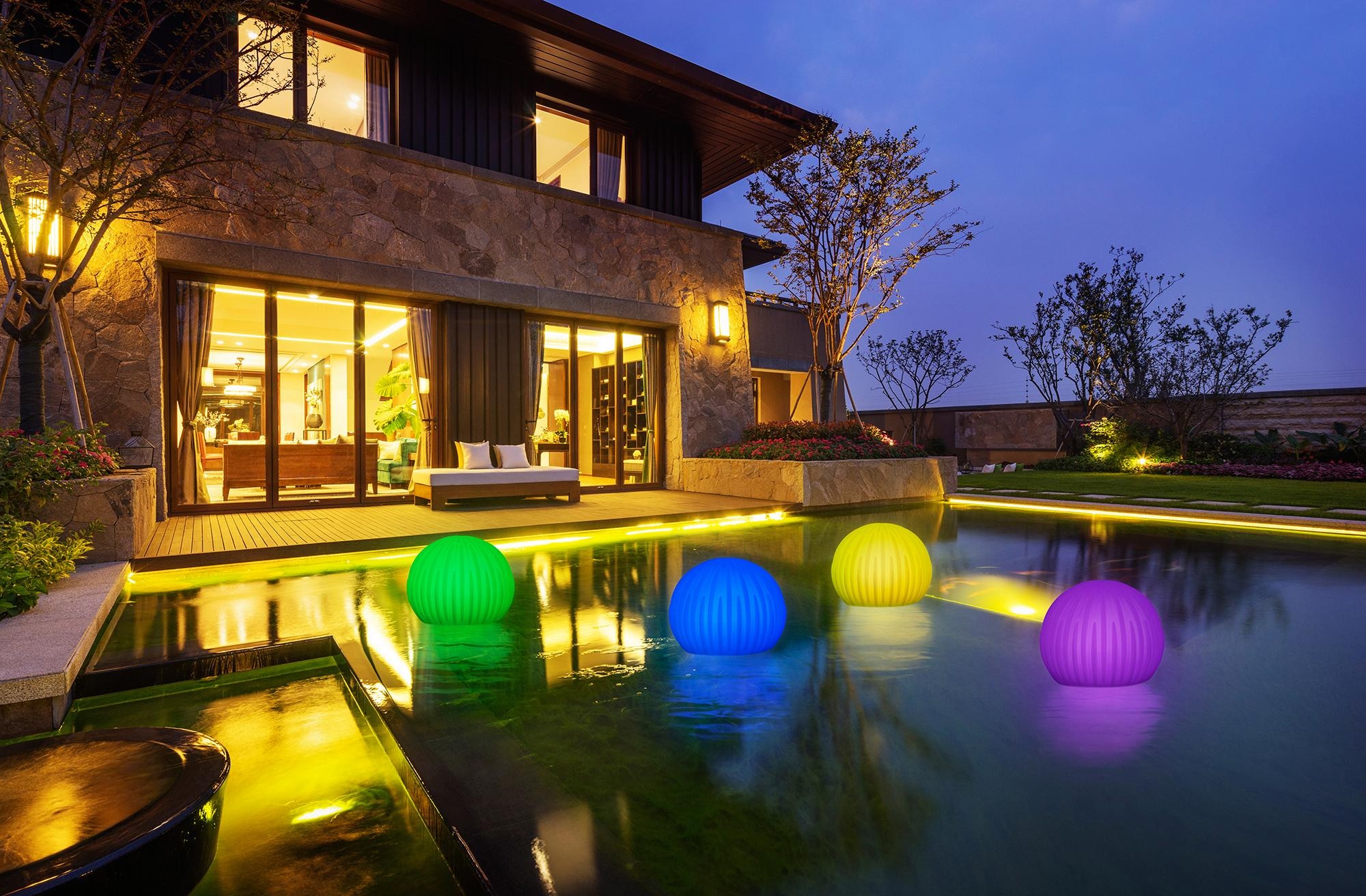 BONETTI LED Gartenleuchte »Kugelleuchte BLÜTE«, Leuchtmittel LED-Board | LED fest integriert, Blütenoptik, Ø 35 cm