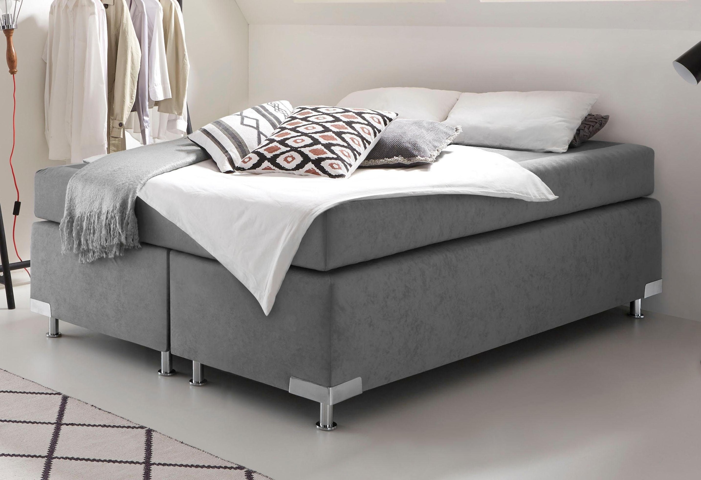Westfalia Schlafkomfort Boxspringbett »Holland«, ohne Kopfteil, frei im Raum stellbar