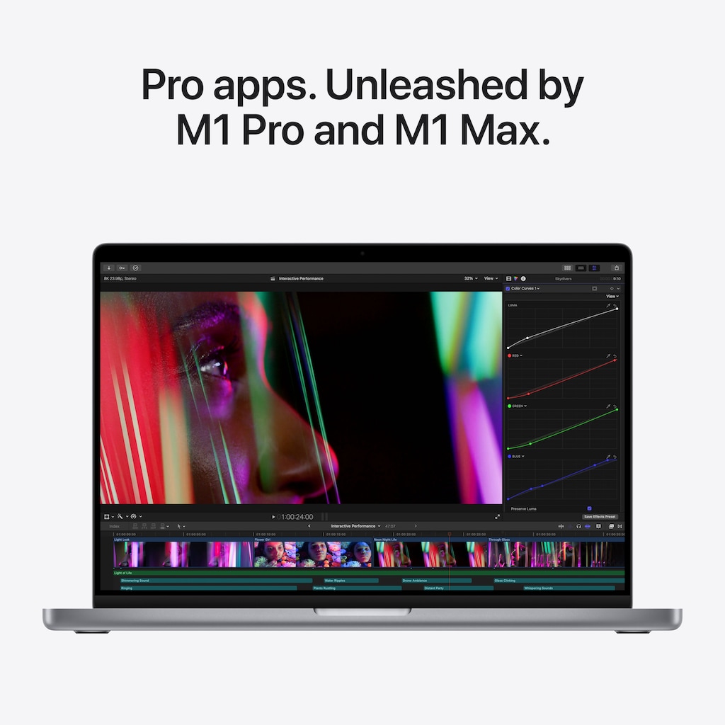Apple Notebook »MacBook Pro 16 MK1A3(2021)16,2", mit Apple M1 Chip, 4K Retina,32GB RAM«, 41,05 cm, / 16,2 Zoll, Apple, M1 Max, 1000 GB SSD