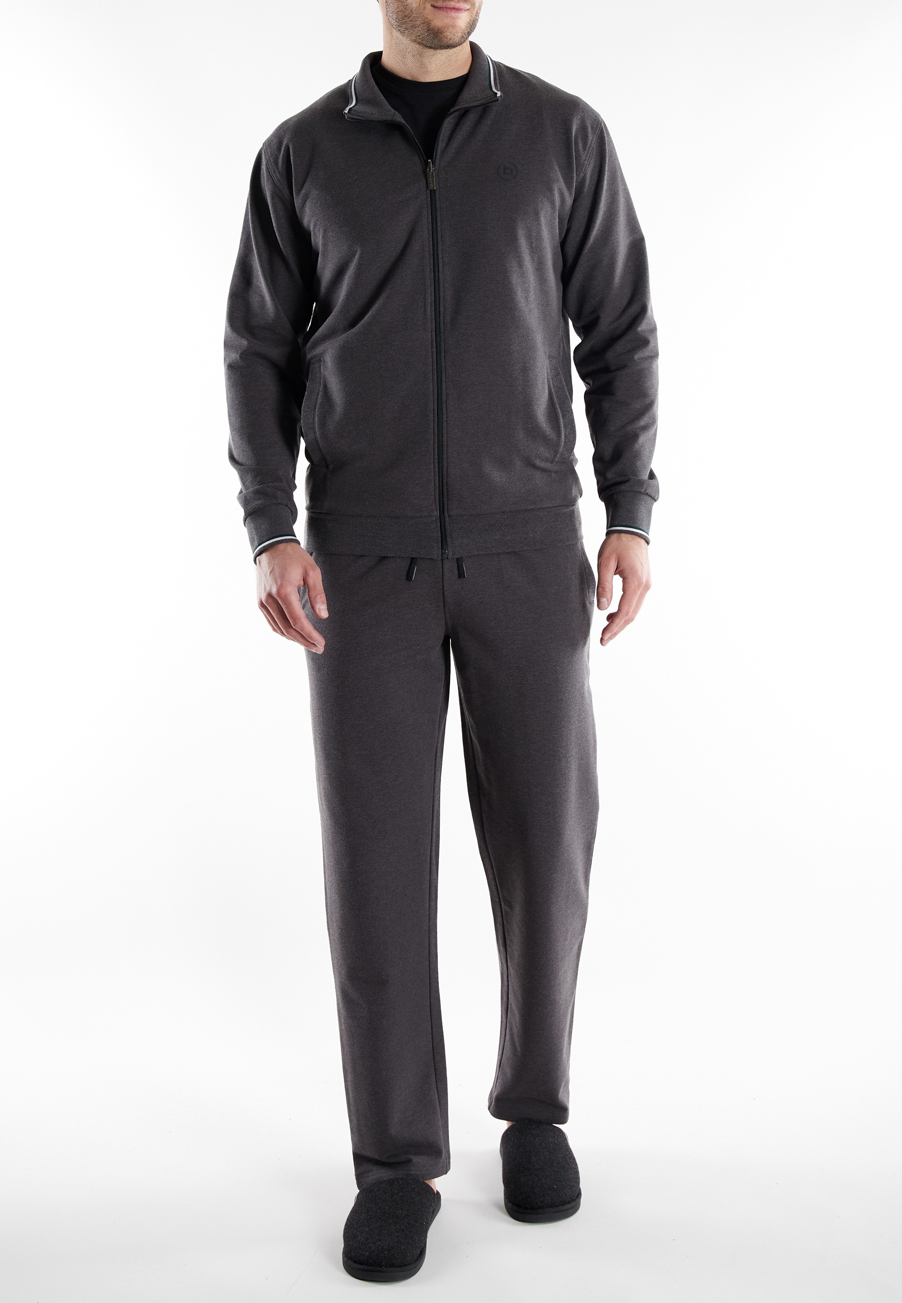 bugatti Loungeanzug »Bologna« 2 tlg. Langarm, lange Hose, mit Seitentaschen, mit Reißverschluss, bequem