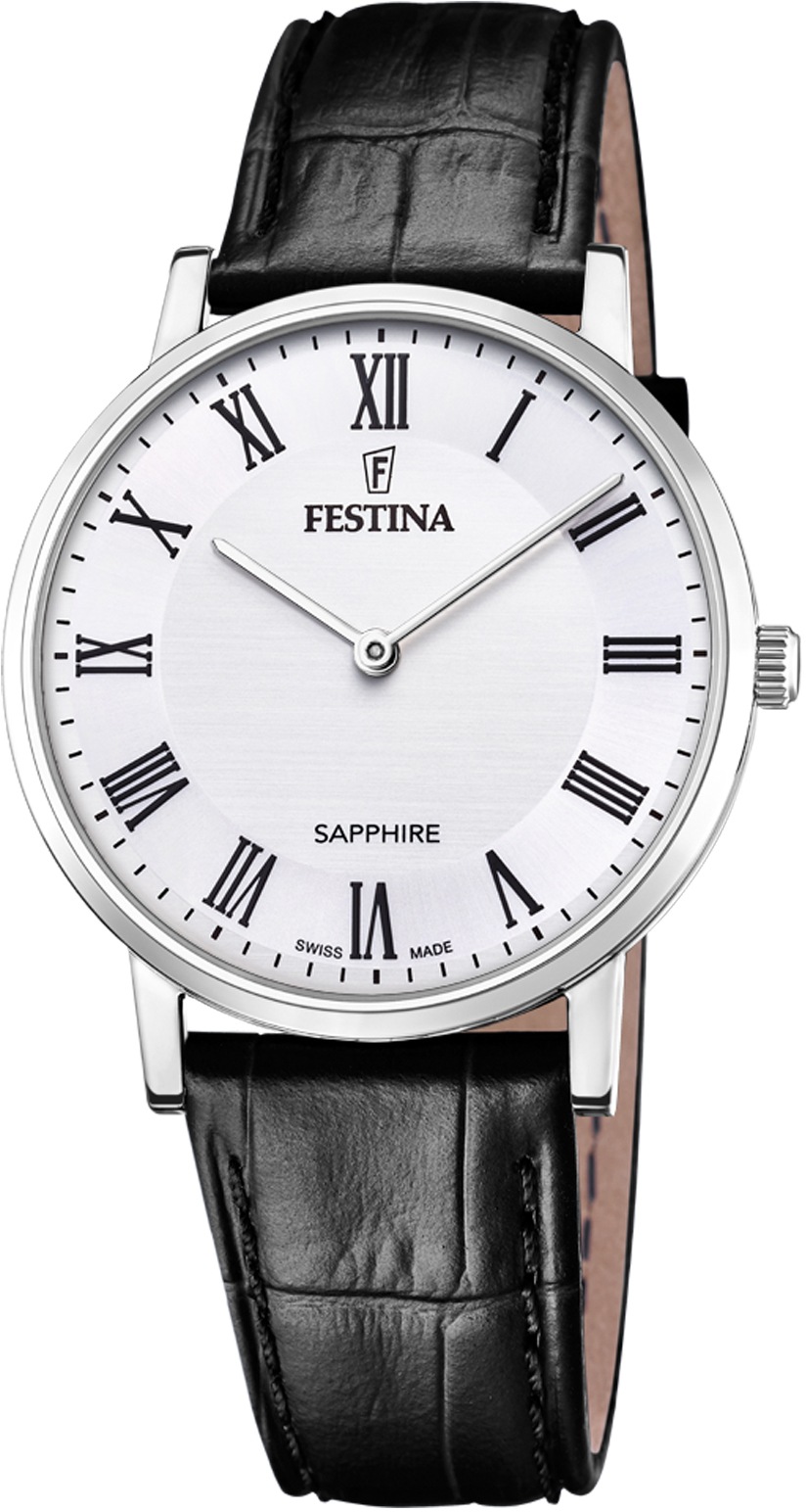 Festina Quarzuhr »Festina Swiss Made, F20012/2«, Armbanduhr, Herrenuhr, Swiss Made