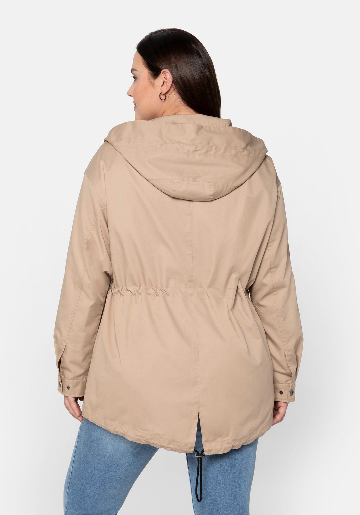 Sheego Parka »Outdoorjacke aus leichter, wasserabweisender Twill-Qualität«