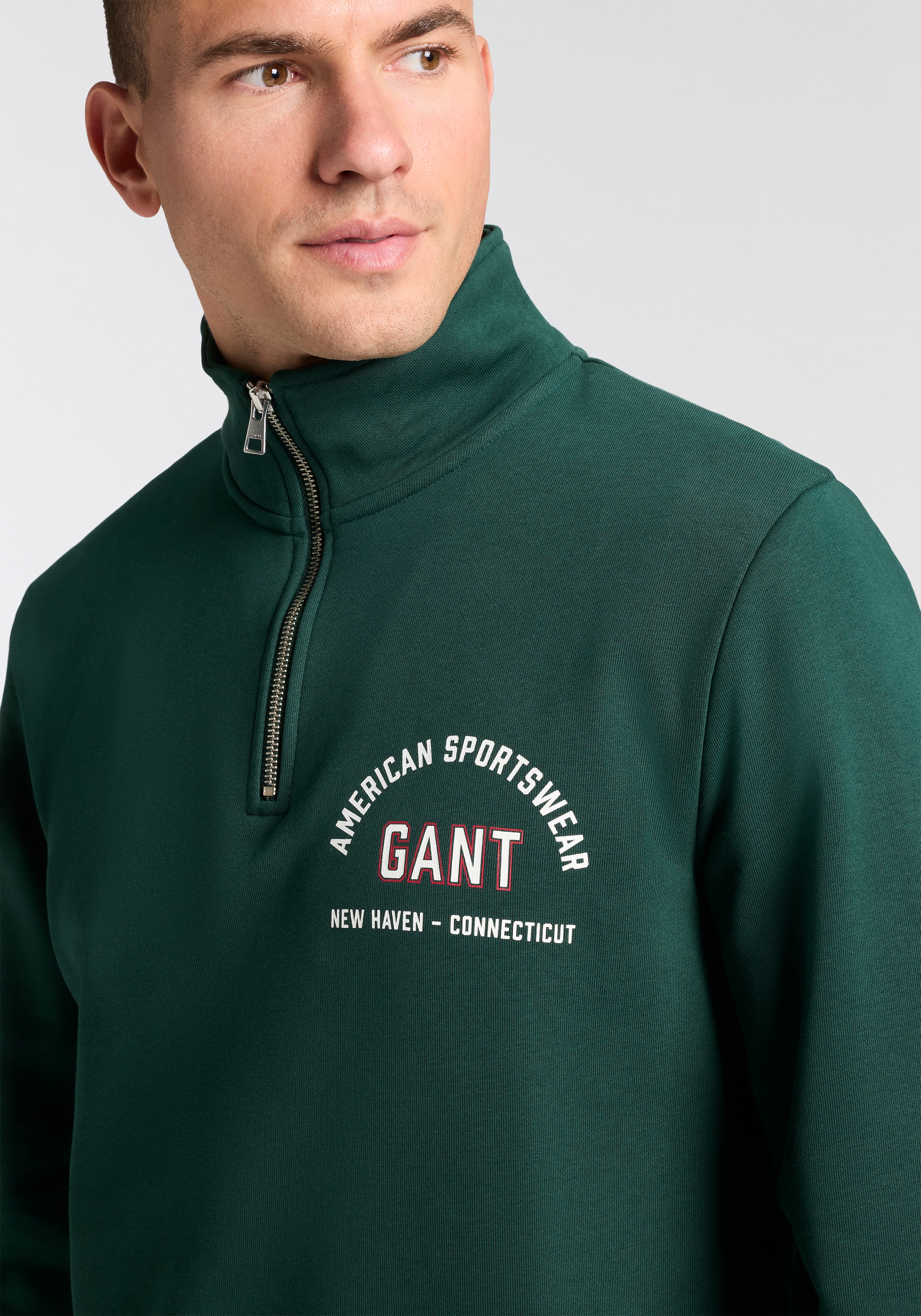 Gant Sweatshirt , Stehkragen mit Reißverschluss
