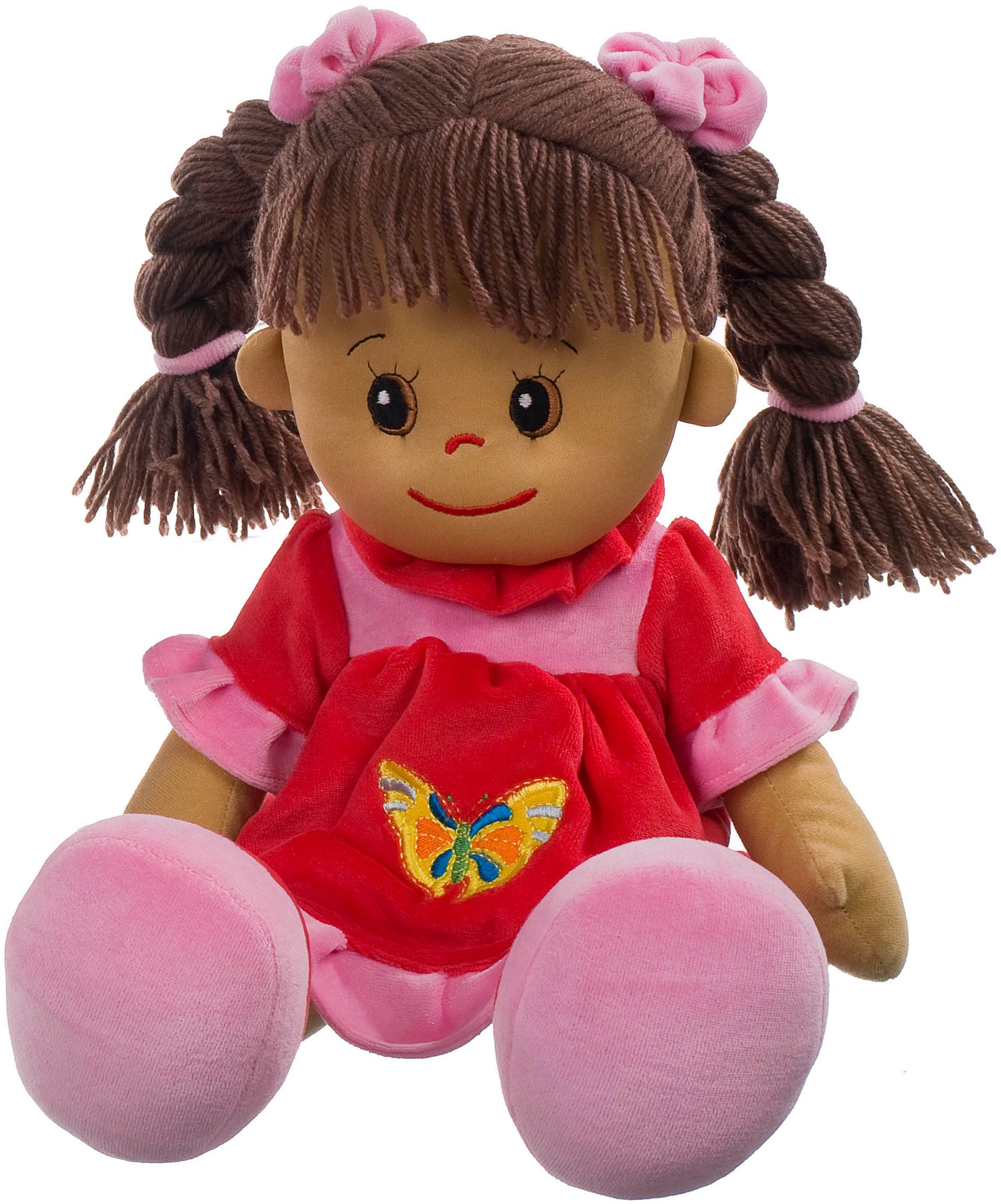 Stoffpuppe »Poupetta Lucy mit braunem Haar 50 cm«