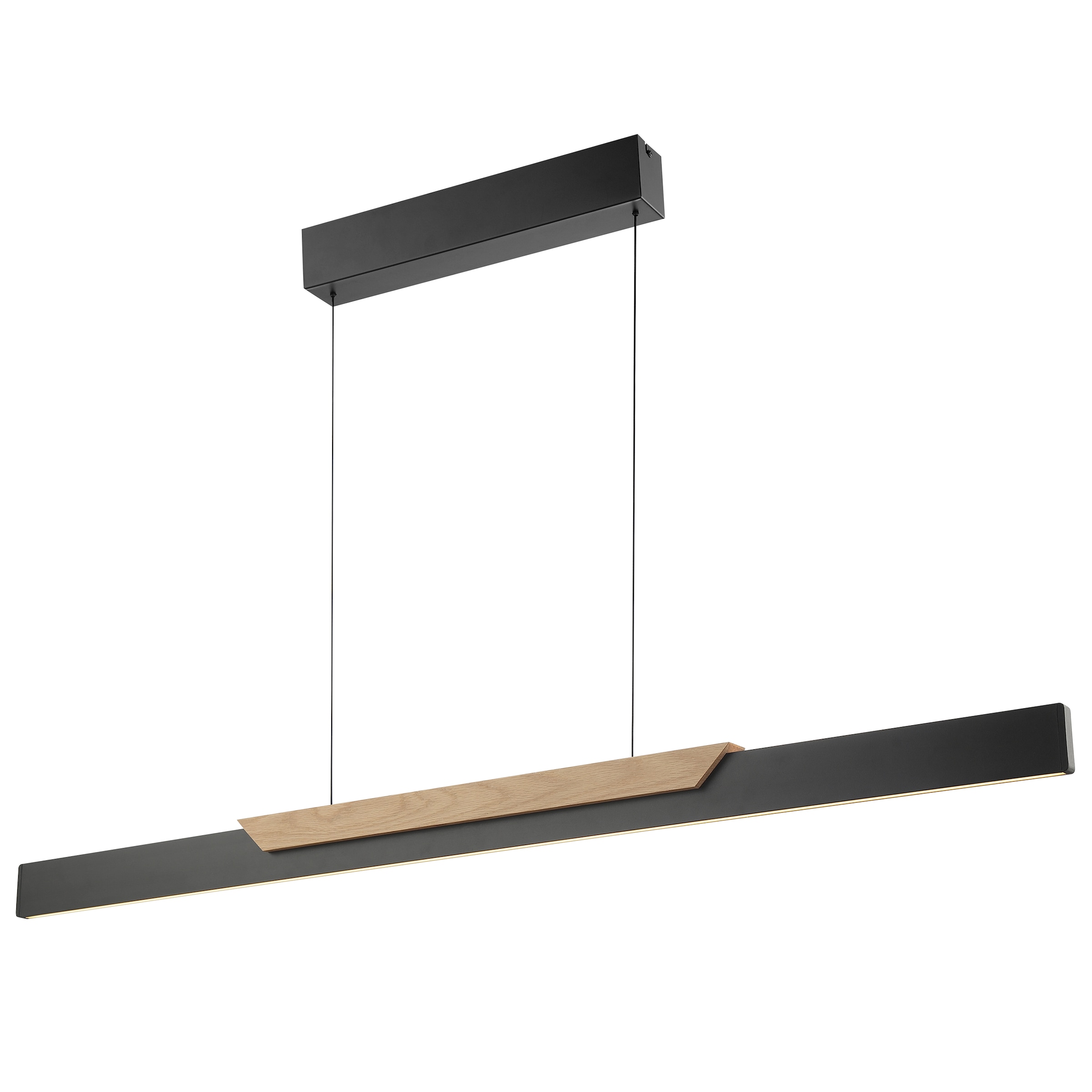 lumiCouture LED Pendelleuchte »Arcus« LED-Modul 1 Stk. Warmweiß 121 x 180 cm, 4500 Lumen, 2700 Kelvin, Holz/Metall, schwarz/braun